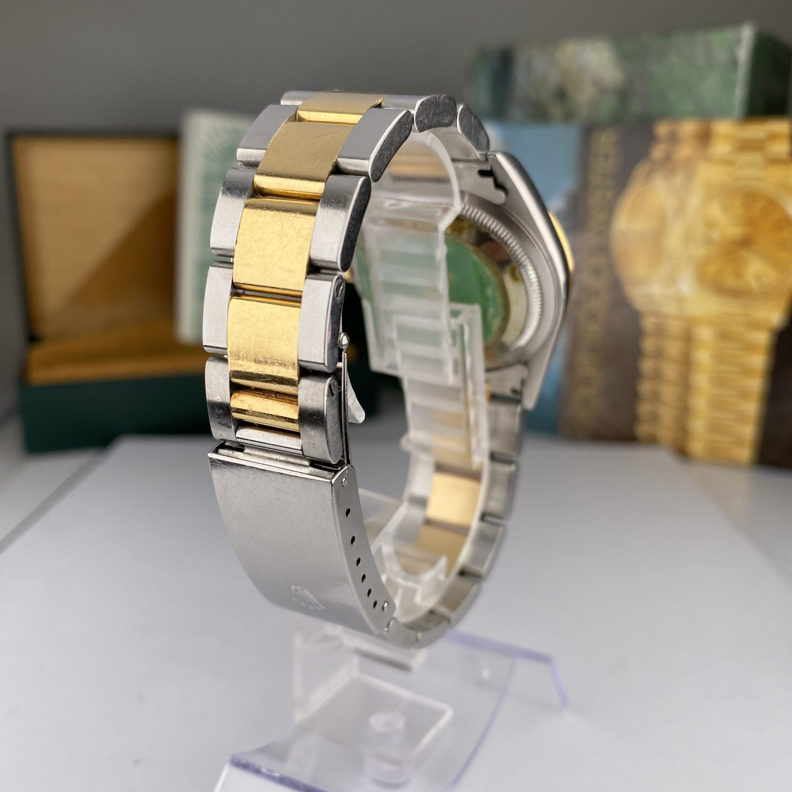 1999 Rolex Datejust 16203 Steel & Gold Oyster 36mm Unpolished complete set box & papers