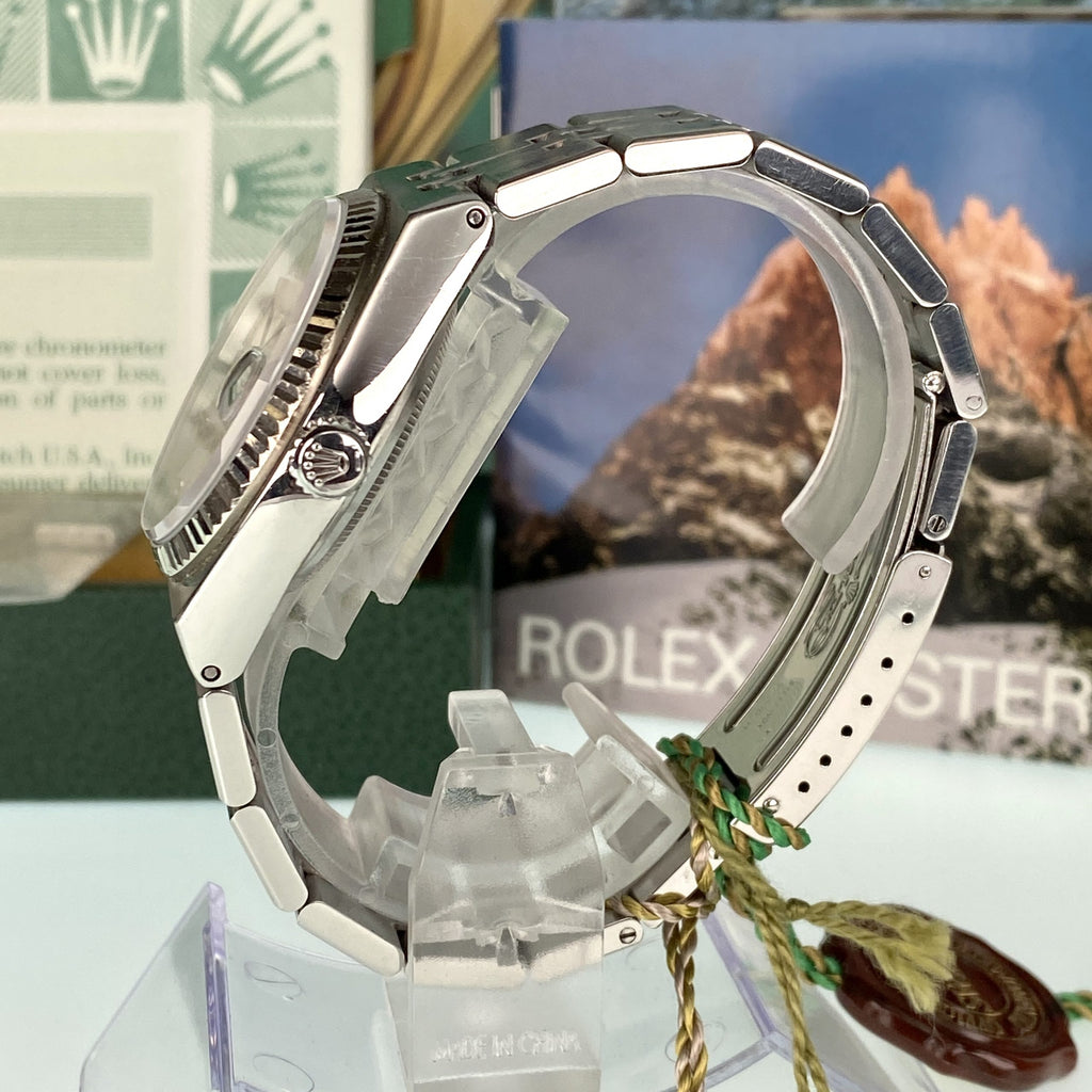 1999 Rolex Datejust Oysterquartz 17014 Unpolished complete collector set box & papers