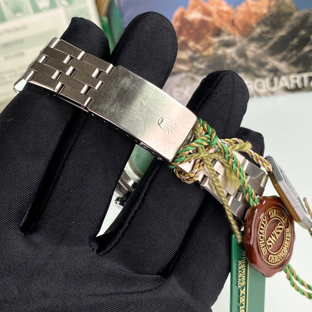 1999 Rolex Datejust Oysterquartz 17014 Unpolished complete collector set box & papers