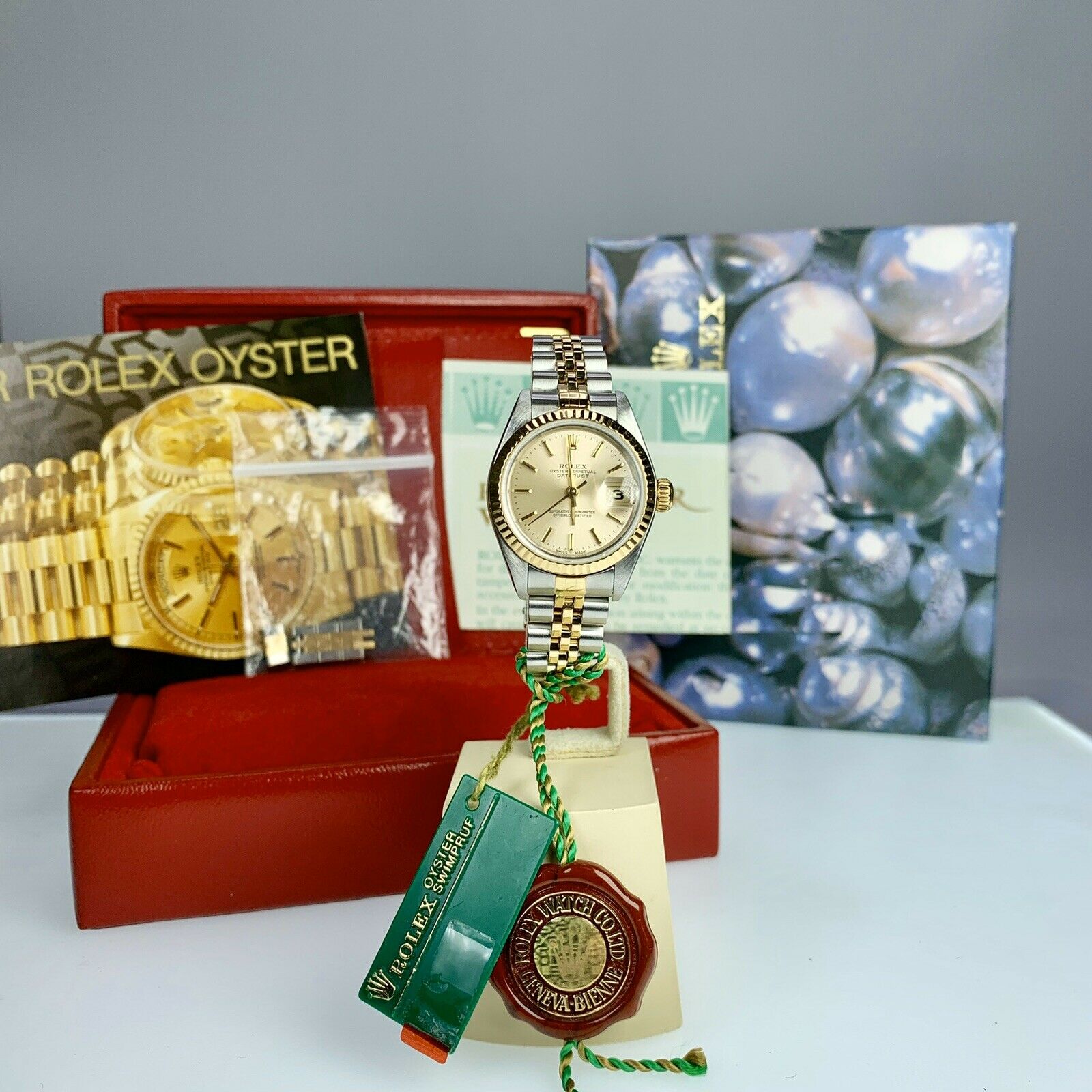 1999 Rolex Ladies DateJust Watch 18K Two Tone SS 79173 Circa Full Set