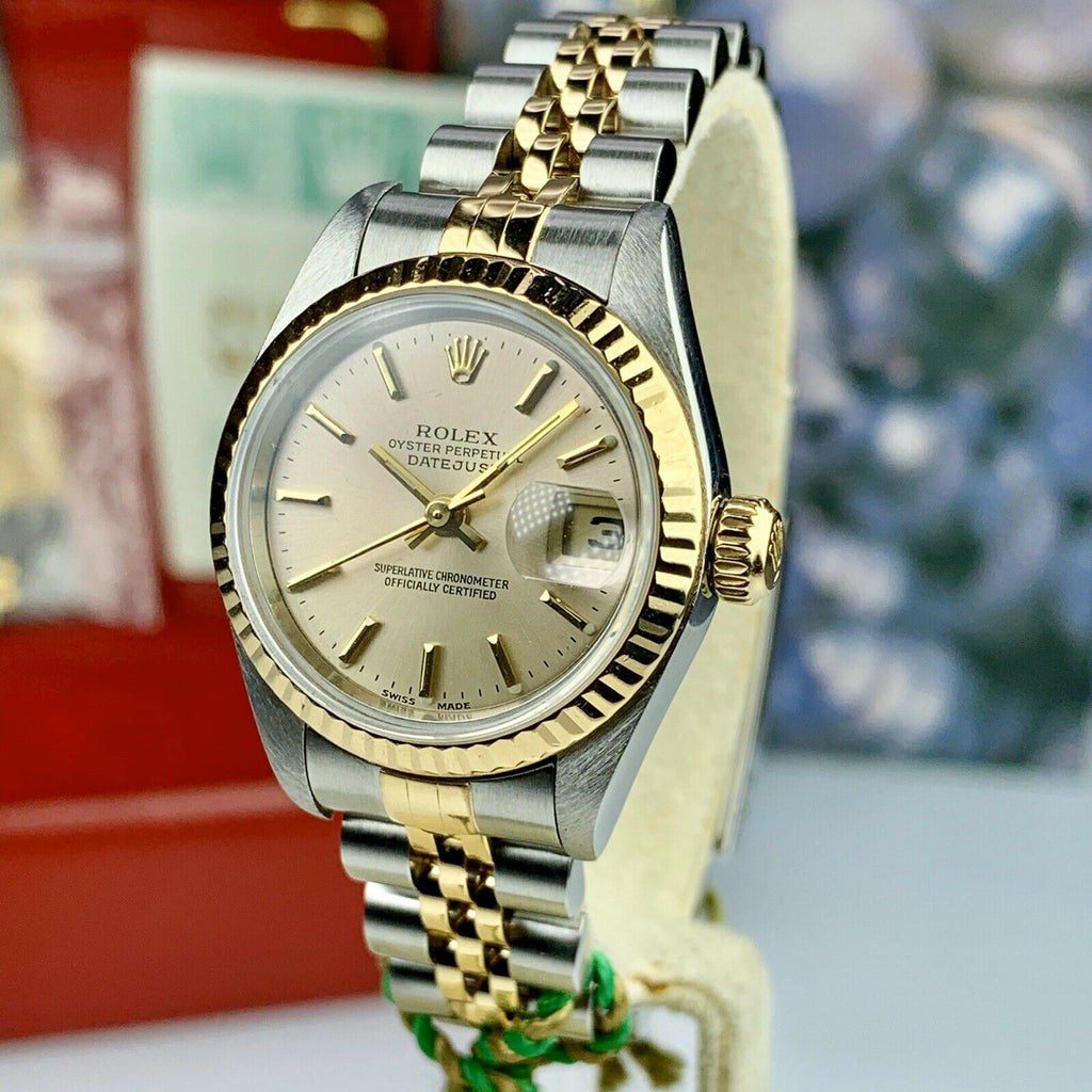 1999 Rolex Ladies DateJust Watch 18K Two Tone SS 79173 Circa Full Set