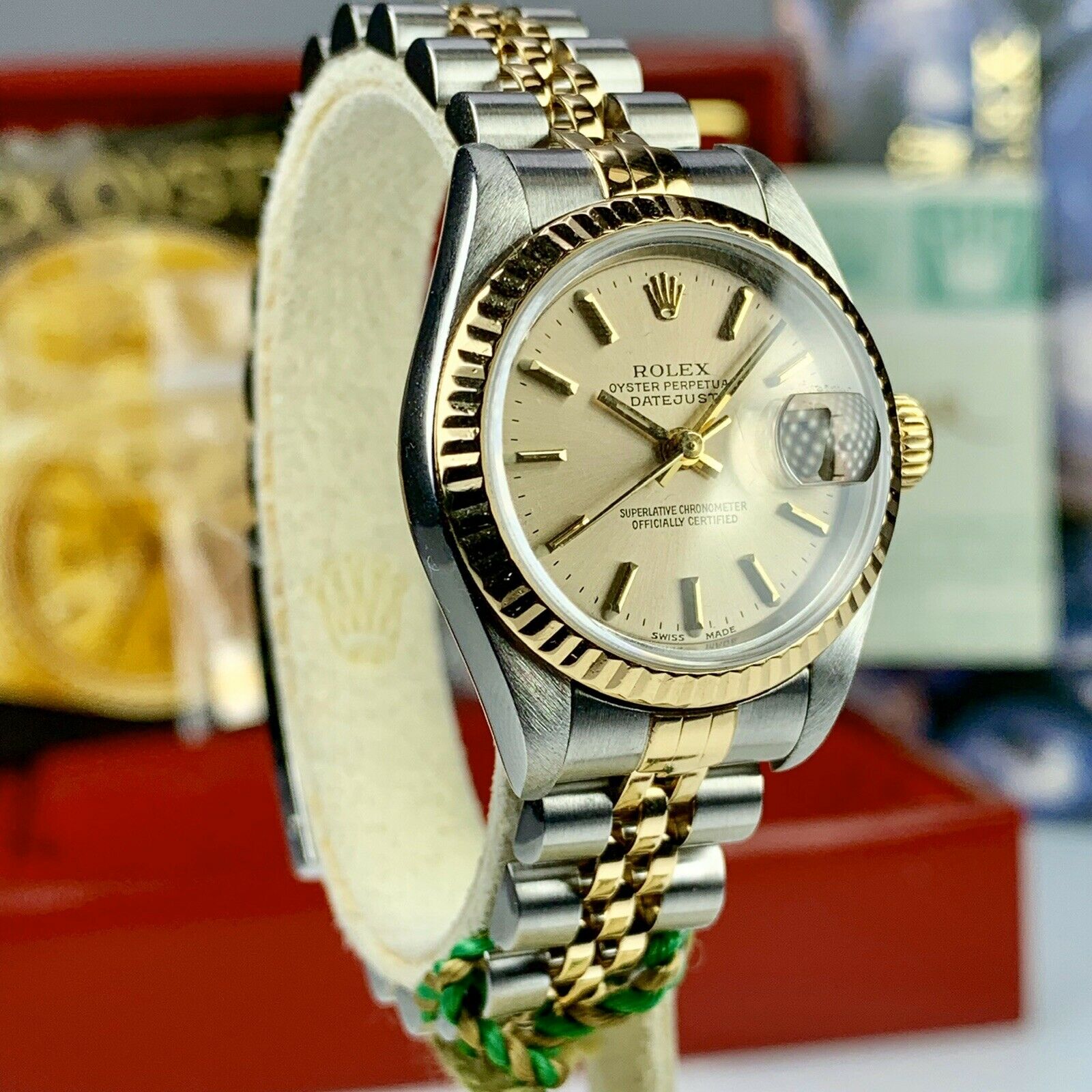 1999 Rolex Ladies DateJust Watch 18K Two Tone SS 79173 Circa Full Set