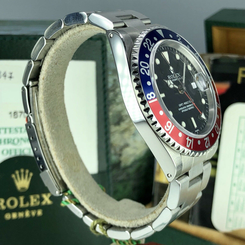 1999 NOS Rolex GMT Master 16700 Pepsi New Old Stock Full Set Box & Papers