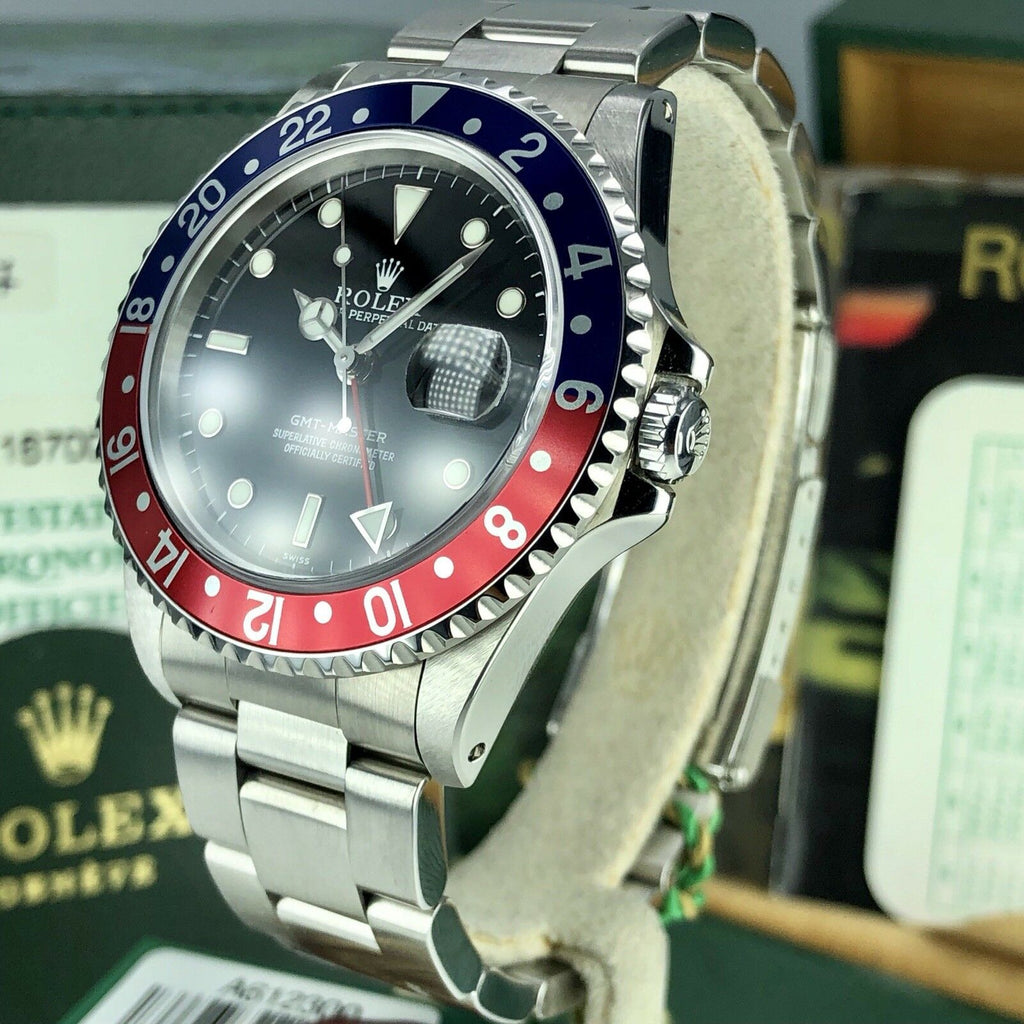 1999 NOS Rolex GMT Master 16700 Pepsi New Old Stock Full Set Box & Papers