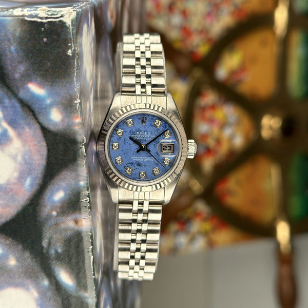 2000 Rolex Datejust 79174 ladies 23mm Diamonds Sodalite Dial