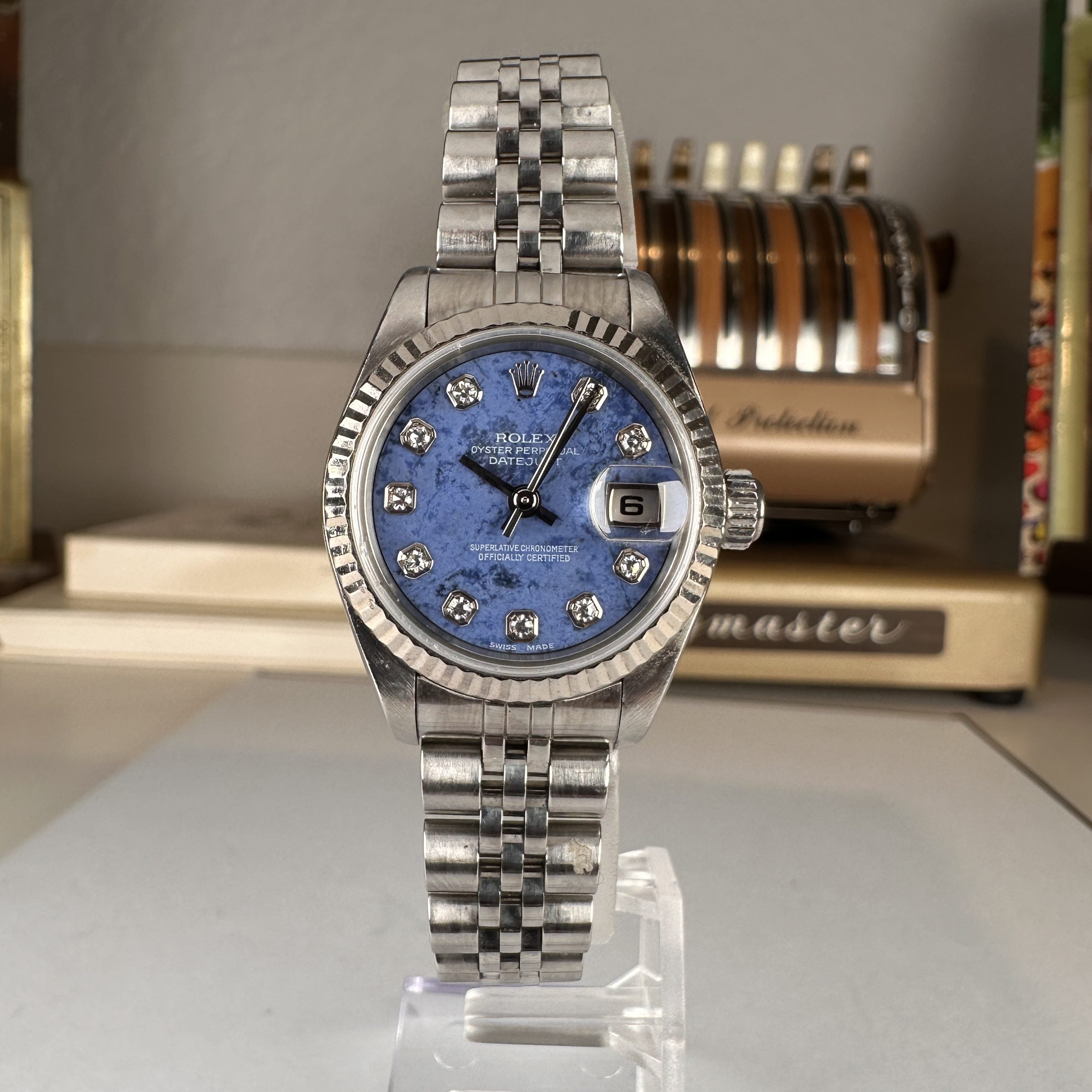 2000 Rolex Datejust 79174 ladies 23mm Diamonds Sodalite Dial