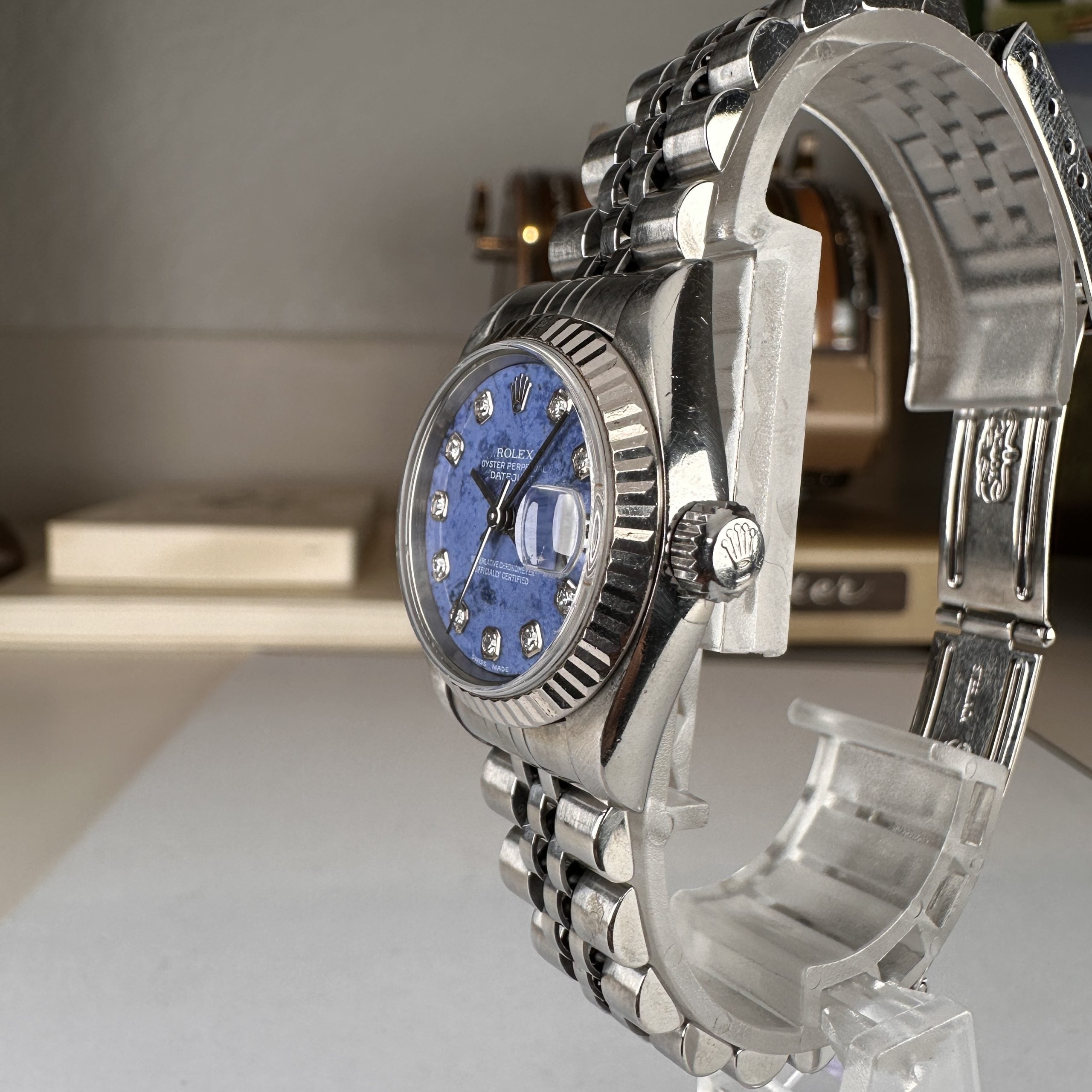 2000 Rolex Datejust 79174 ladies 23mm Diamonds Sodalite Dial