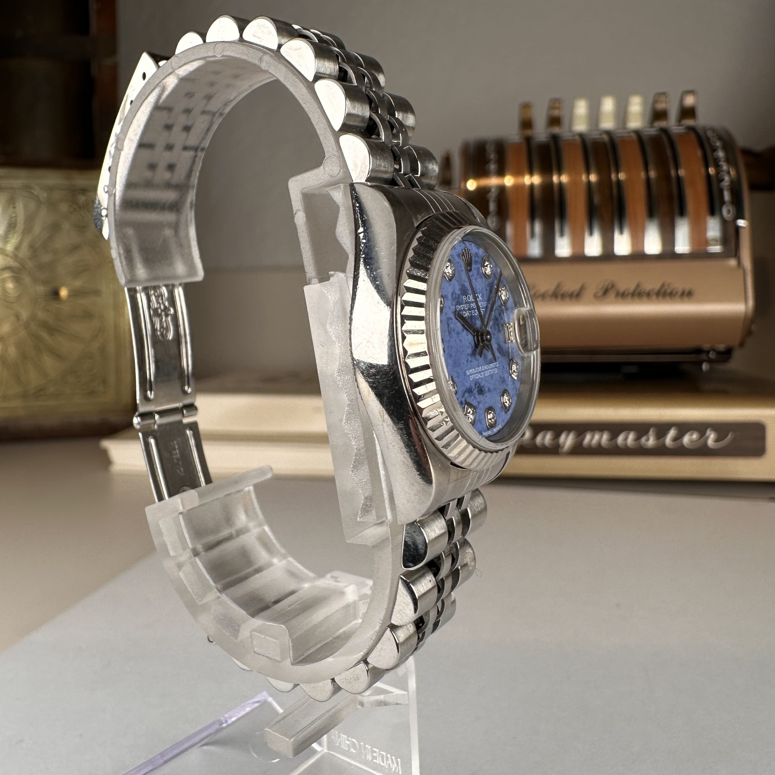 2000 Rolex Datejust 79174 ladies 23mm Diamonds Sodalite Dial