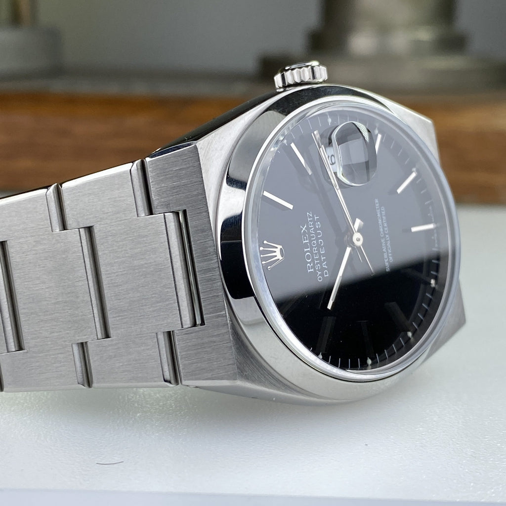 2000 Rolex Datejust Oysterquartz 17000 New Old Stock Black Dial