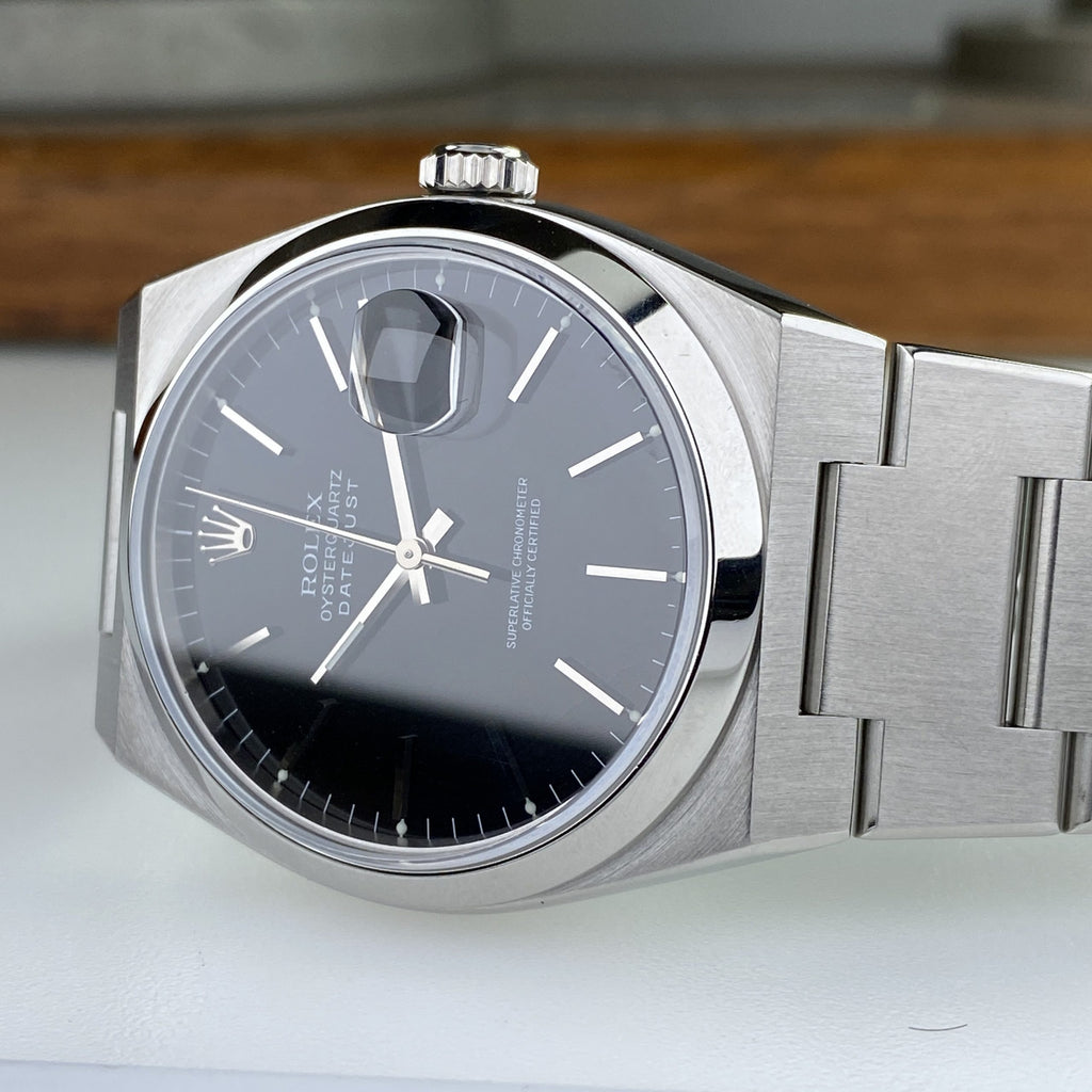 2000 Rolex Datejust Oysterquartz 17000 New Old Stock Black Dial