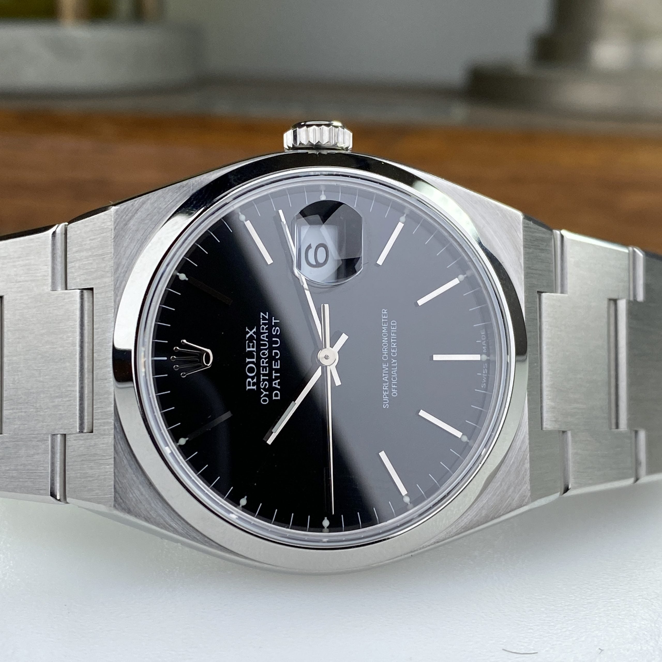 2000 Rolex Datejust Oysterquartz 17000 New Old Stock Black Dial