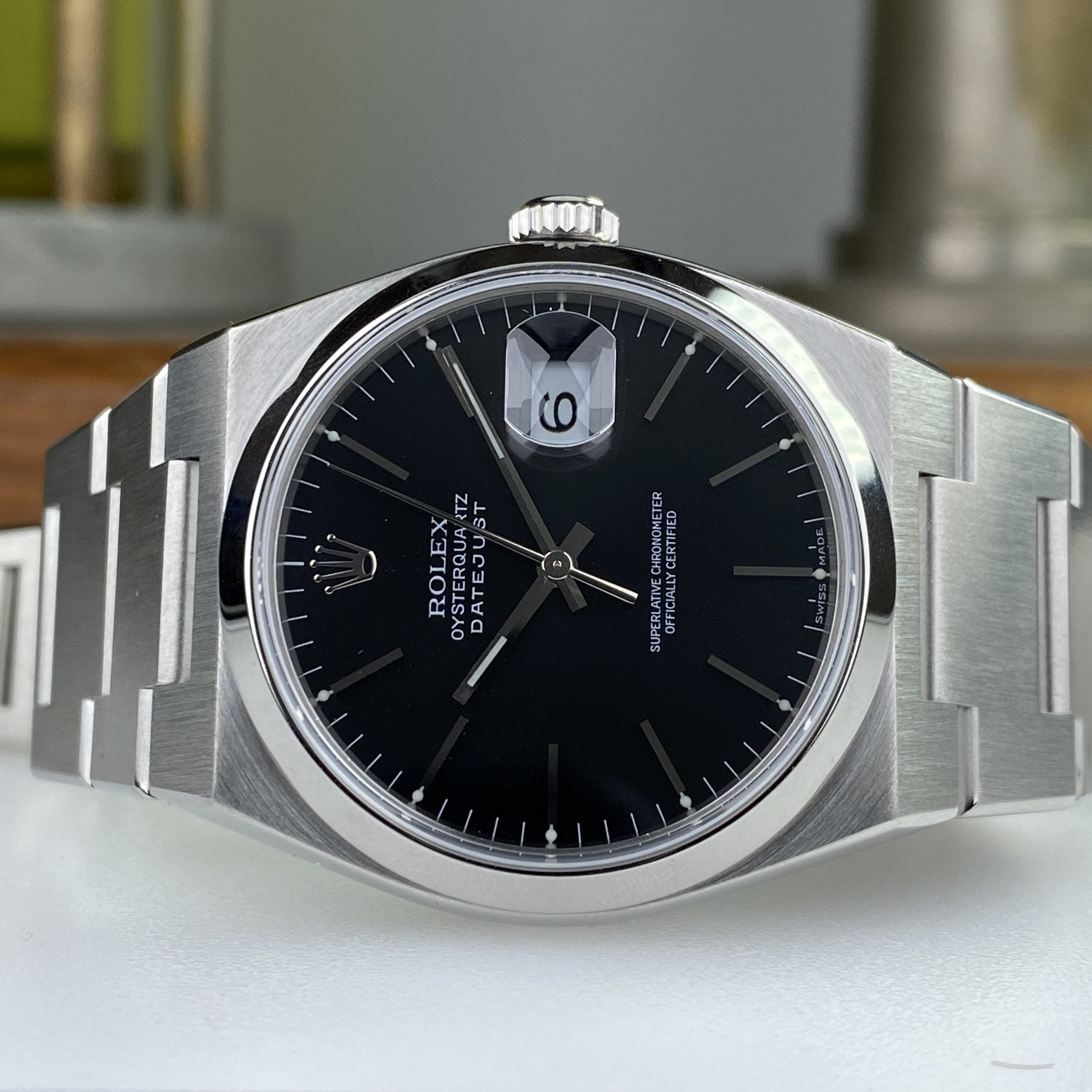 2000 Rolex Datejust Oysterquartz 17000 New Old Stock Black Dial