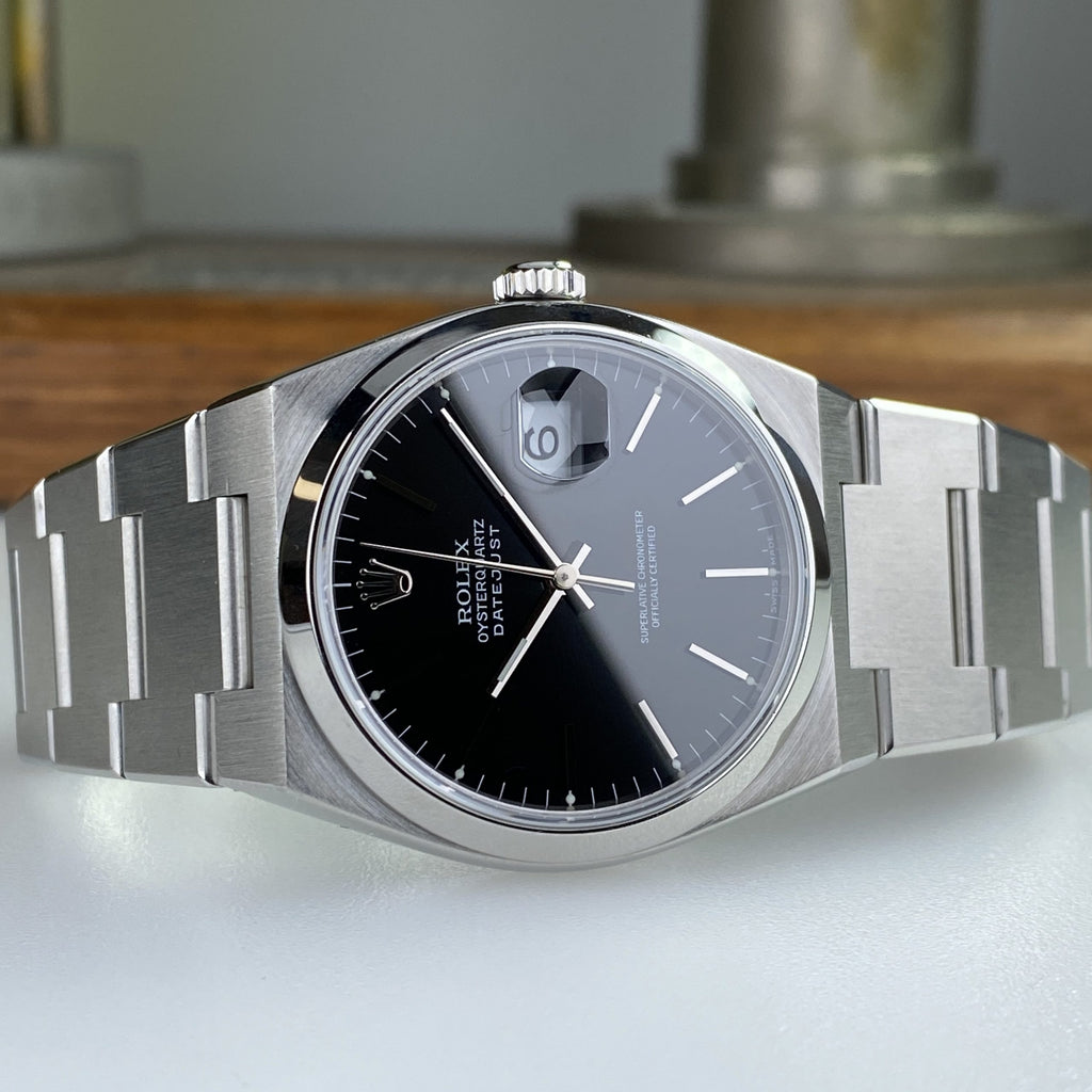2000 Rolex Datejust Oysterquartz 17000 New Old Stock Black Dial