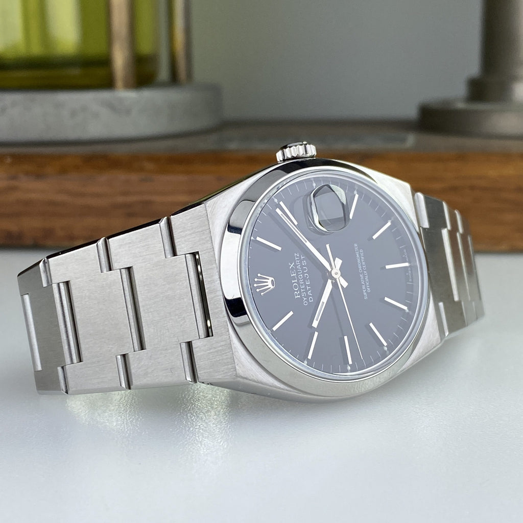 2000 Rolex Datejust Oysterquartz 17000 New Old Stock Black Dial