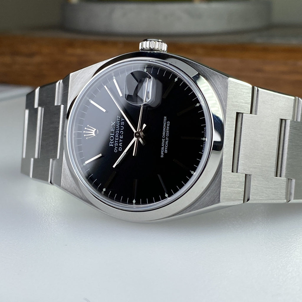 2000 Rolex Datejust Oysterquartz 17000 New Old Stock Black Dial