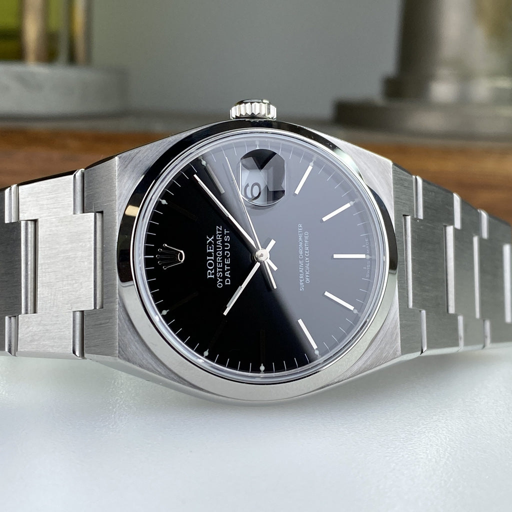2000 Rolex Datejust Oysterquartz 17000 New Old Stock Black Dial