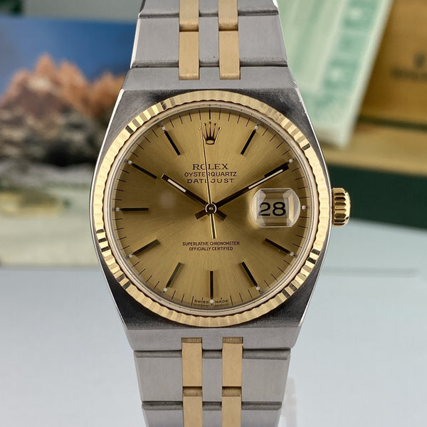 2000 Rolex Datejust Oysterquartz 17013 Unpolished Box and papers