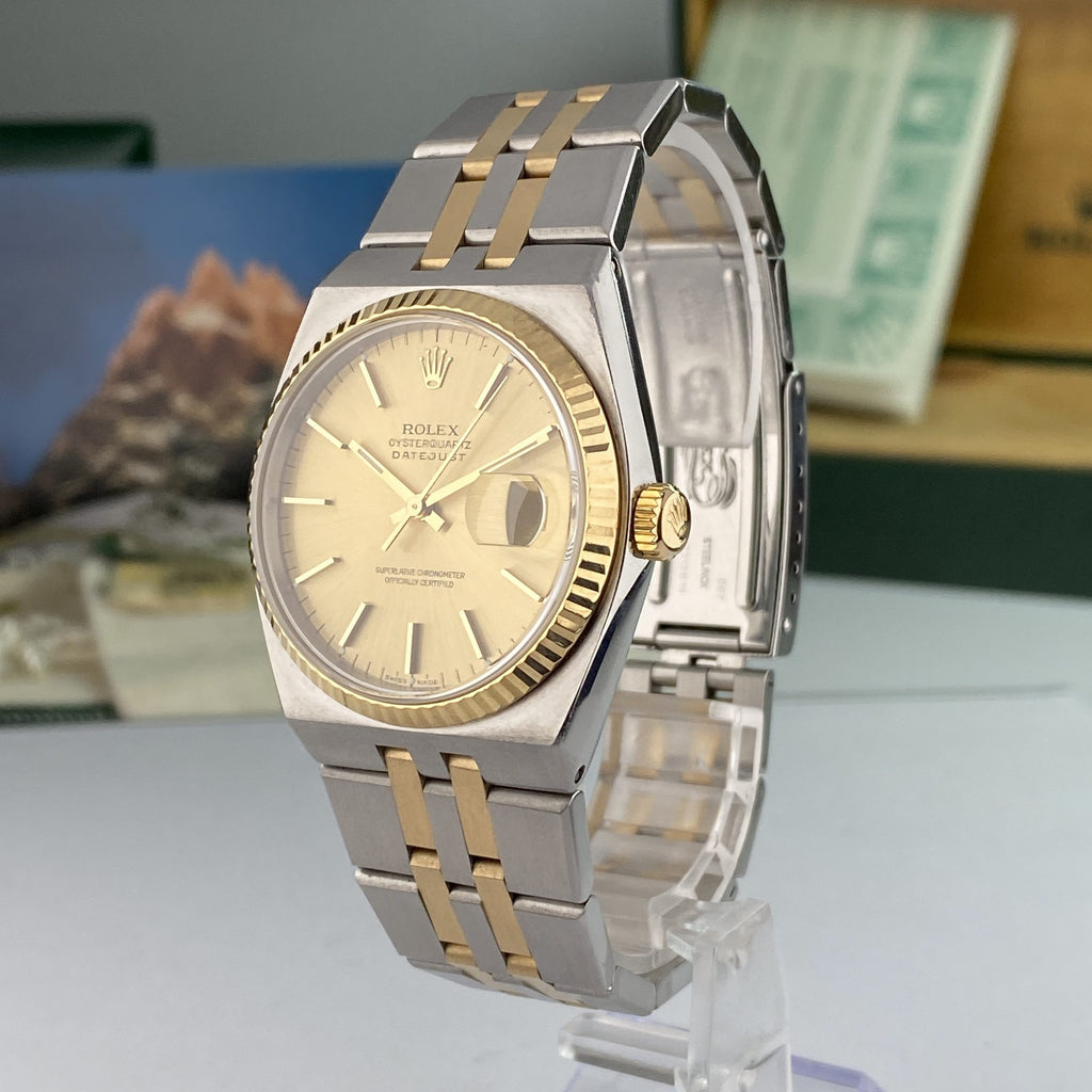 2000 Rolex Datejust Oysterquartz 17013 Unpolished Box and papers