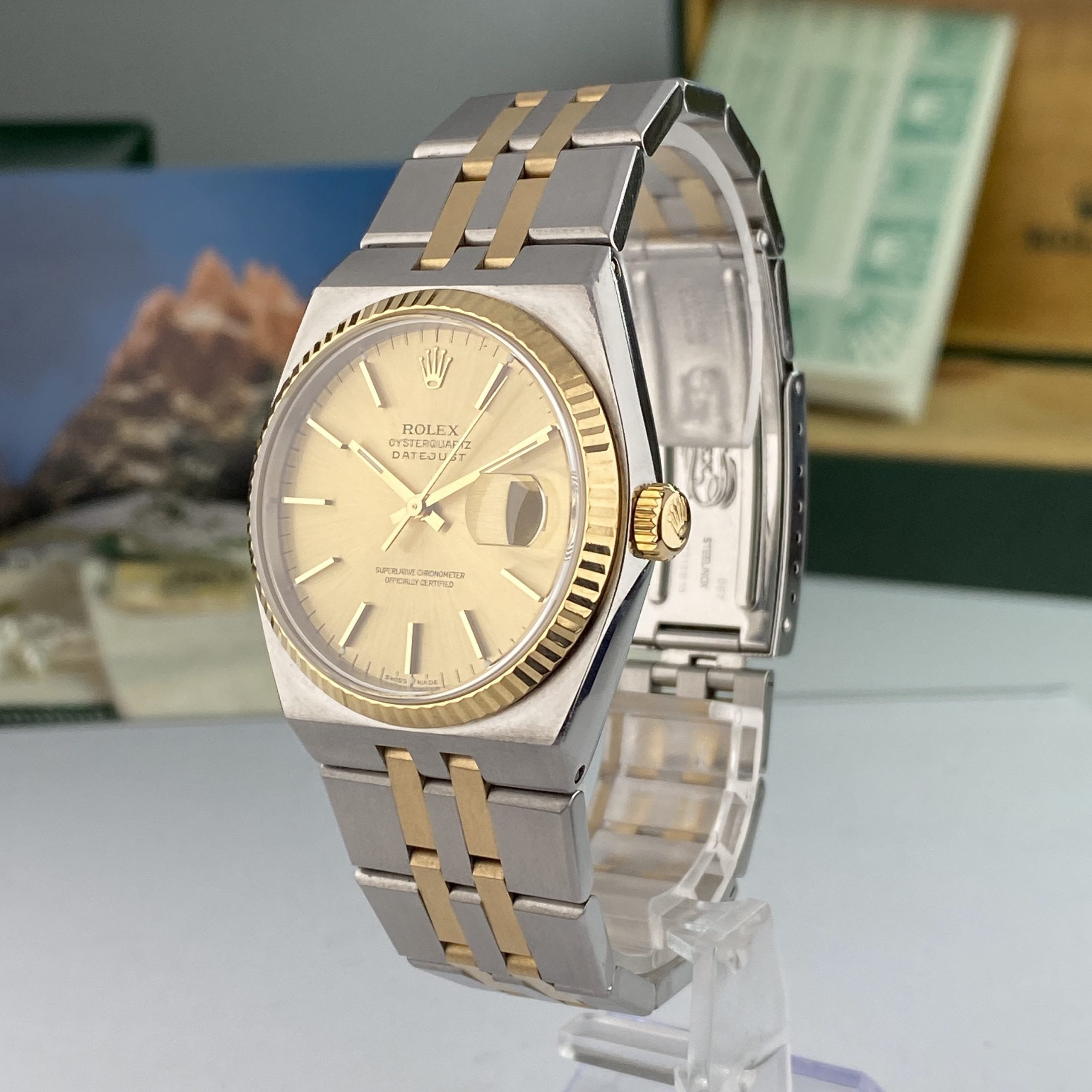 2000 Rolex Datejust Oysterquartz 17013 Unpolished Box and papers