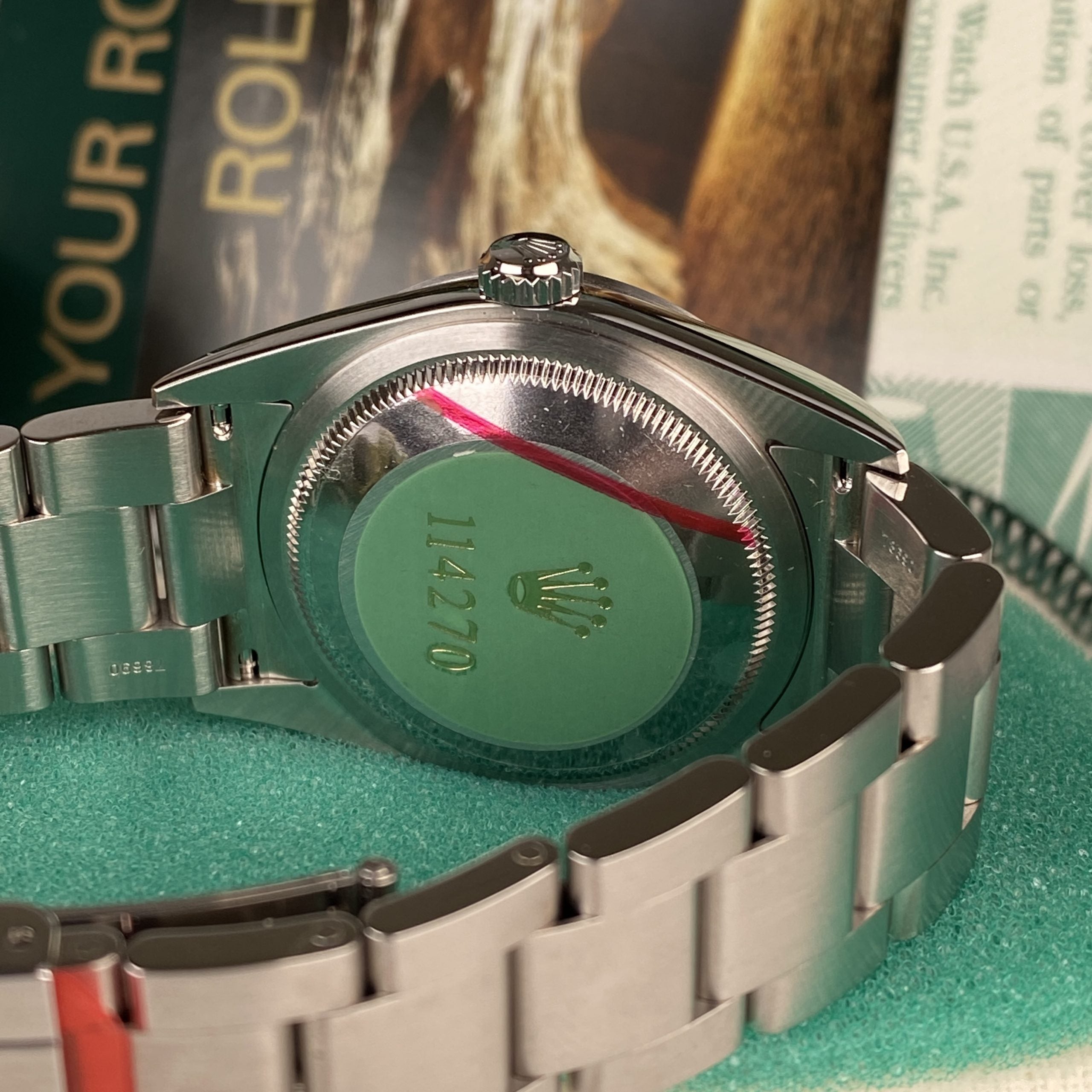 2000 Rolex Explorer 114270 New Old Stock with Stickers Complete Set Box & Papers