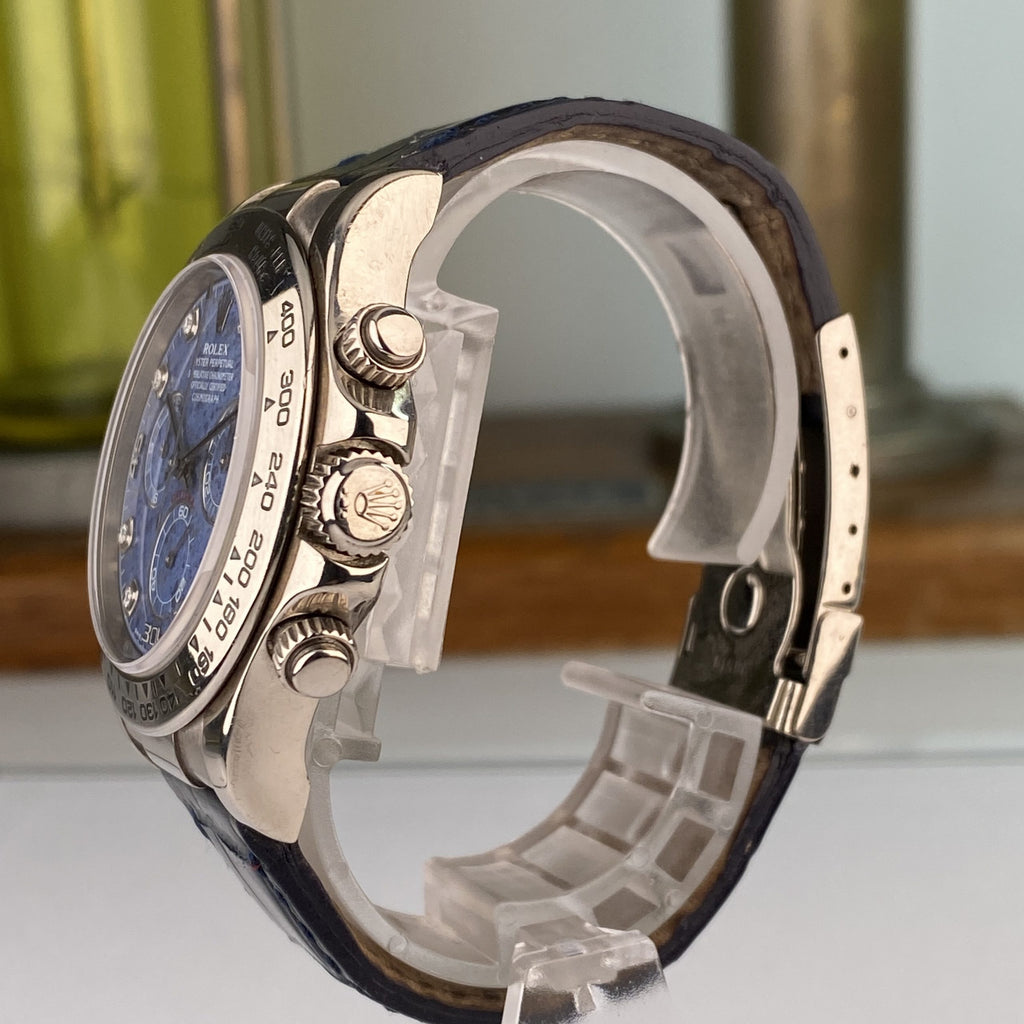 2001 Rolex Daytona 116519 Factory Sodalite Diamond Dial