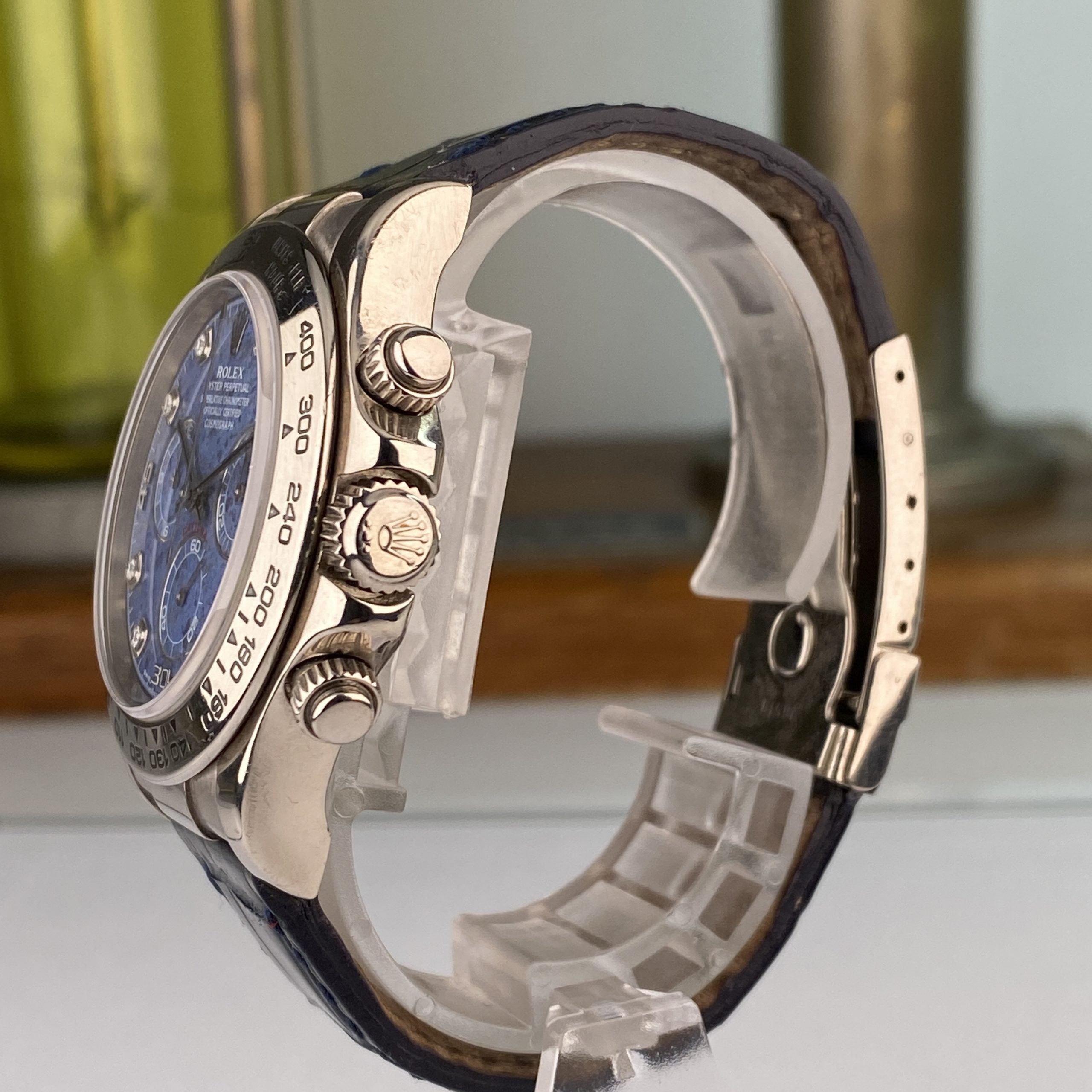 2001 Rolex Daytona 116519 Factory Sodalite Diamond Dial