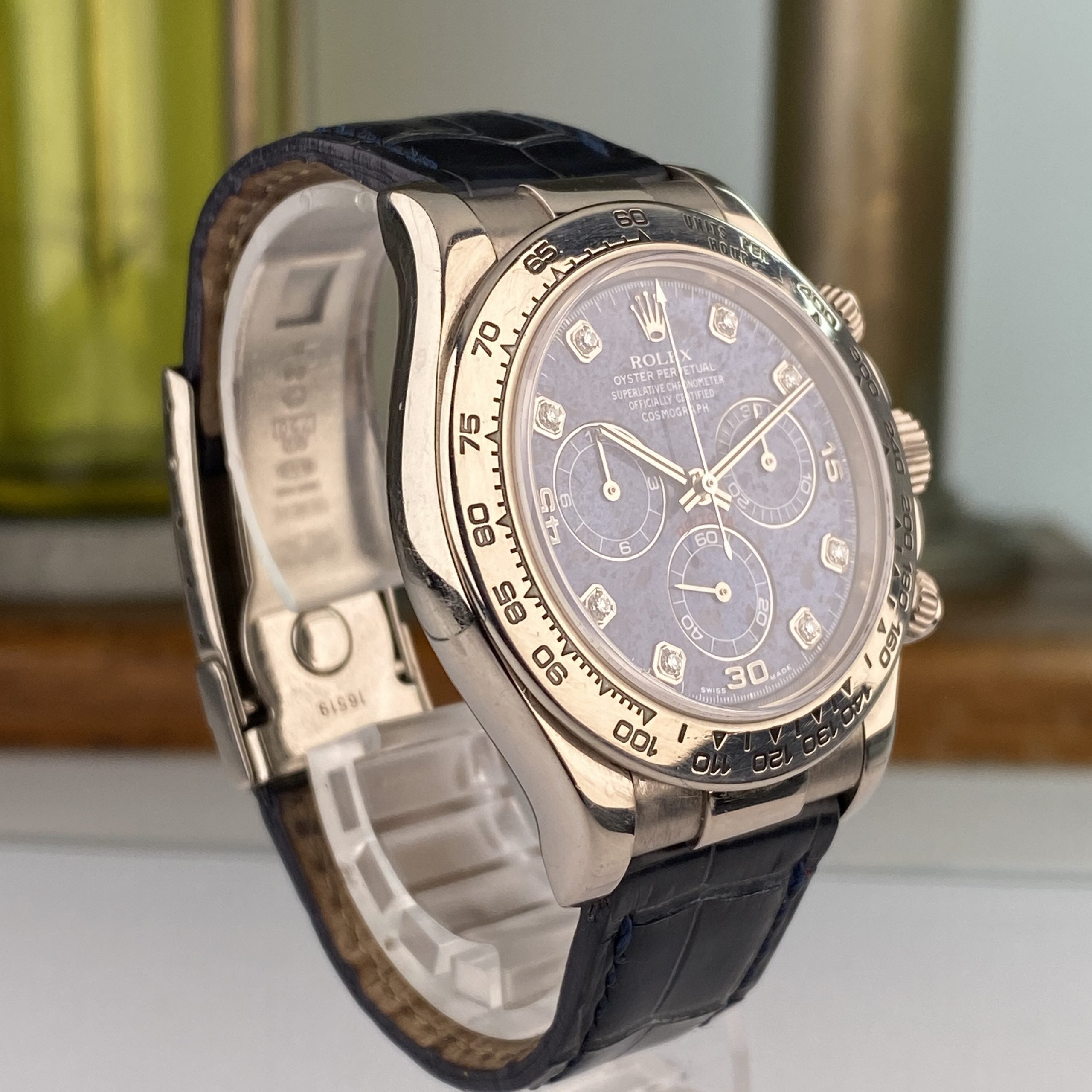 2001 Rolex Daytona 116519 Factory Sodalite Diamond Dial