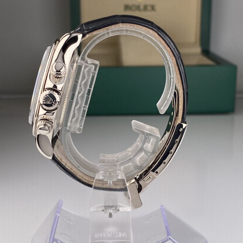 2001 Rolex Daytona 116519 White Gold Factory Black Diamond Dial
