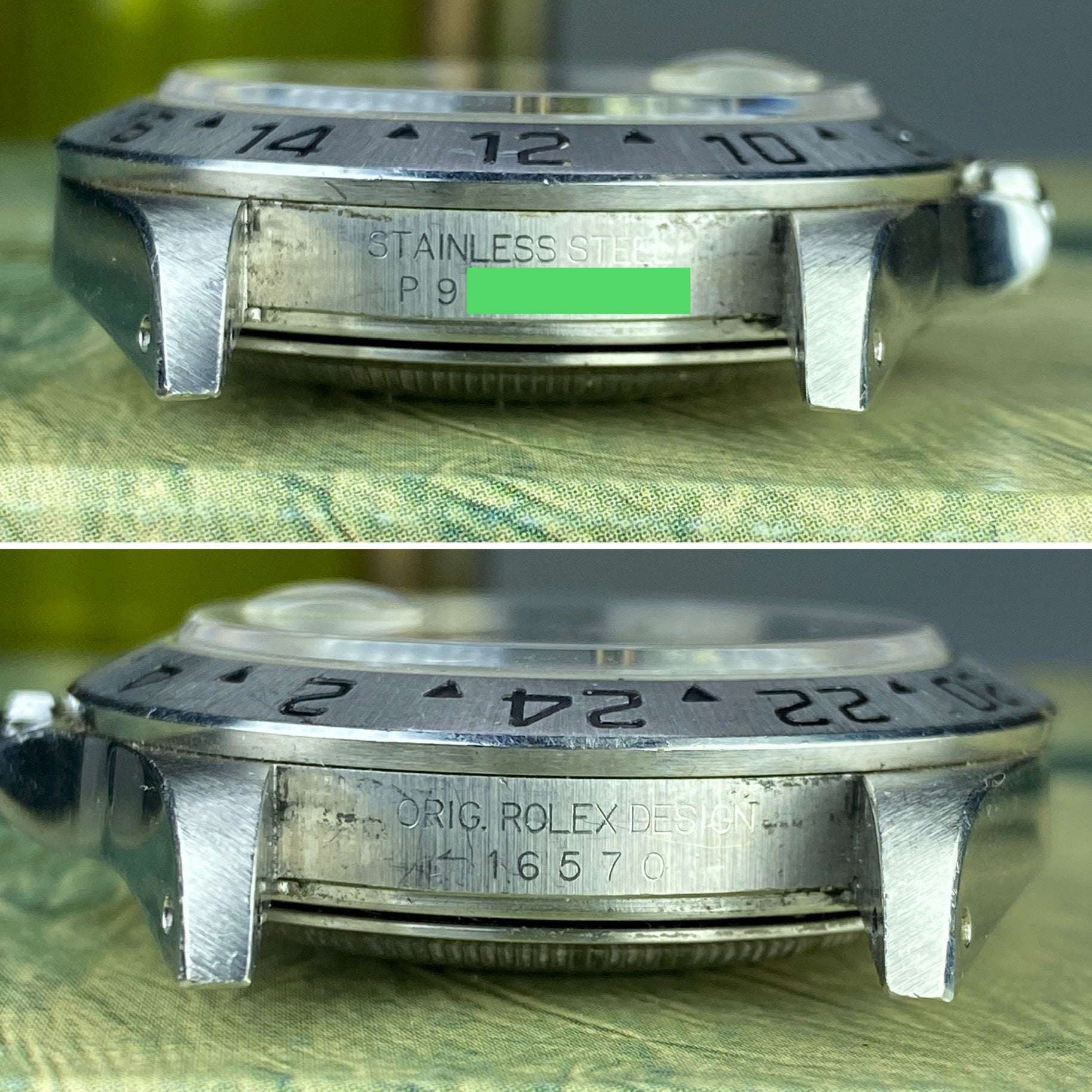 2001 Rolex Explorer II 16570 Unpolished Black Dial