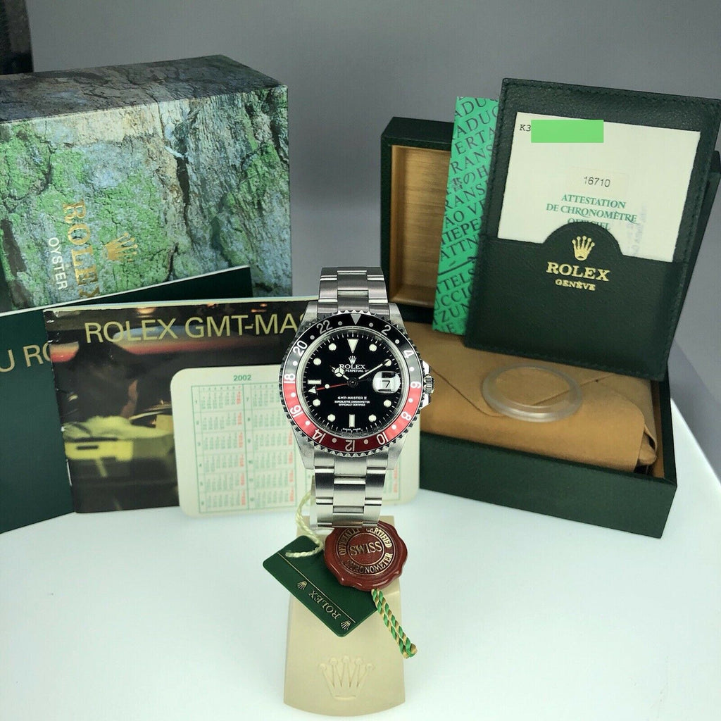2002 NOS Rolex GMT Master II 16710 Coke New Old Stock Full Set Box & Papers