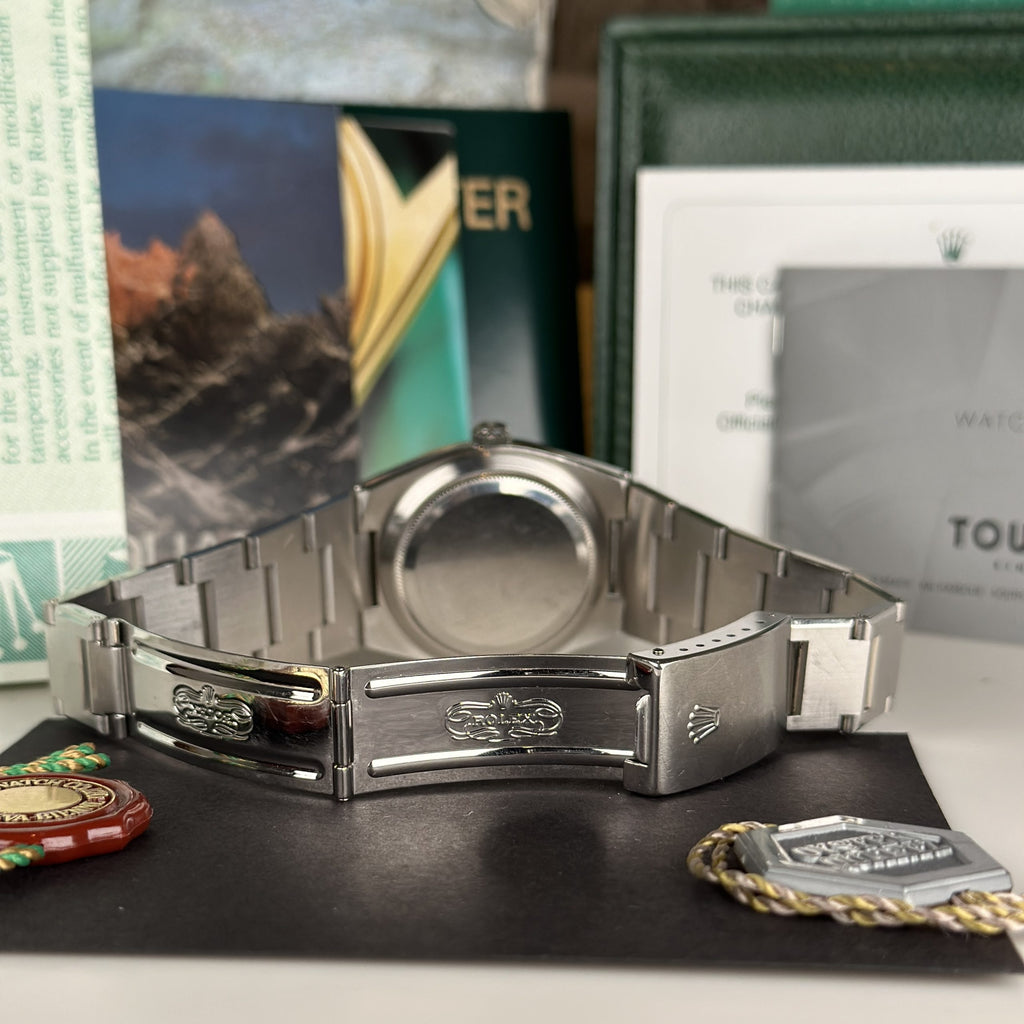 2002 Rolex Datejust Oysterquartz 17000 Last Generation Unpolished Complete Set Box and papers