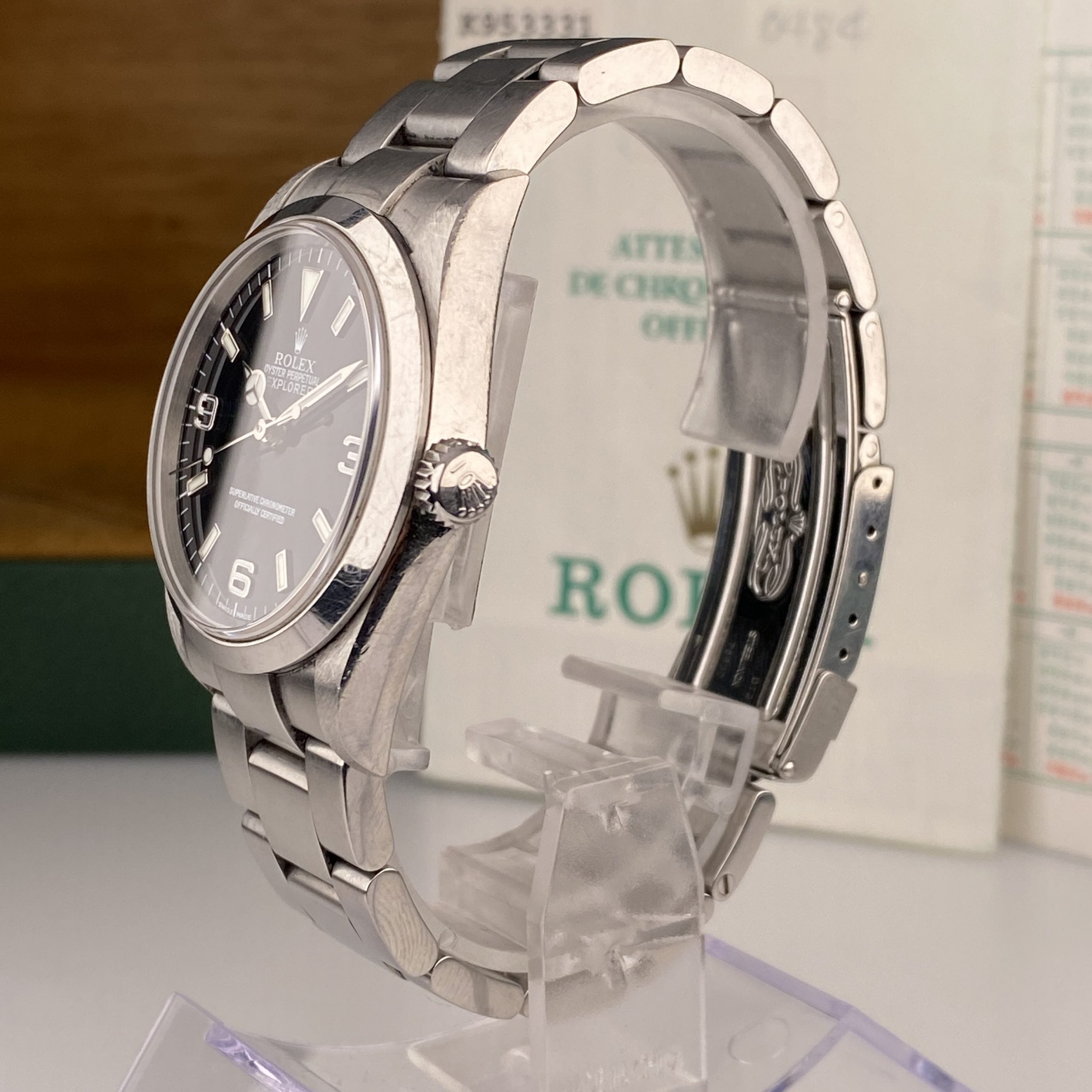 2002 Rolex Explorer 114270 Unpolished Complete Set Box & Papers