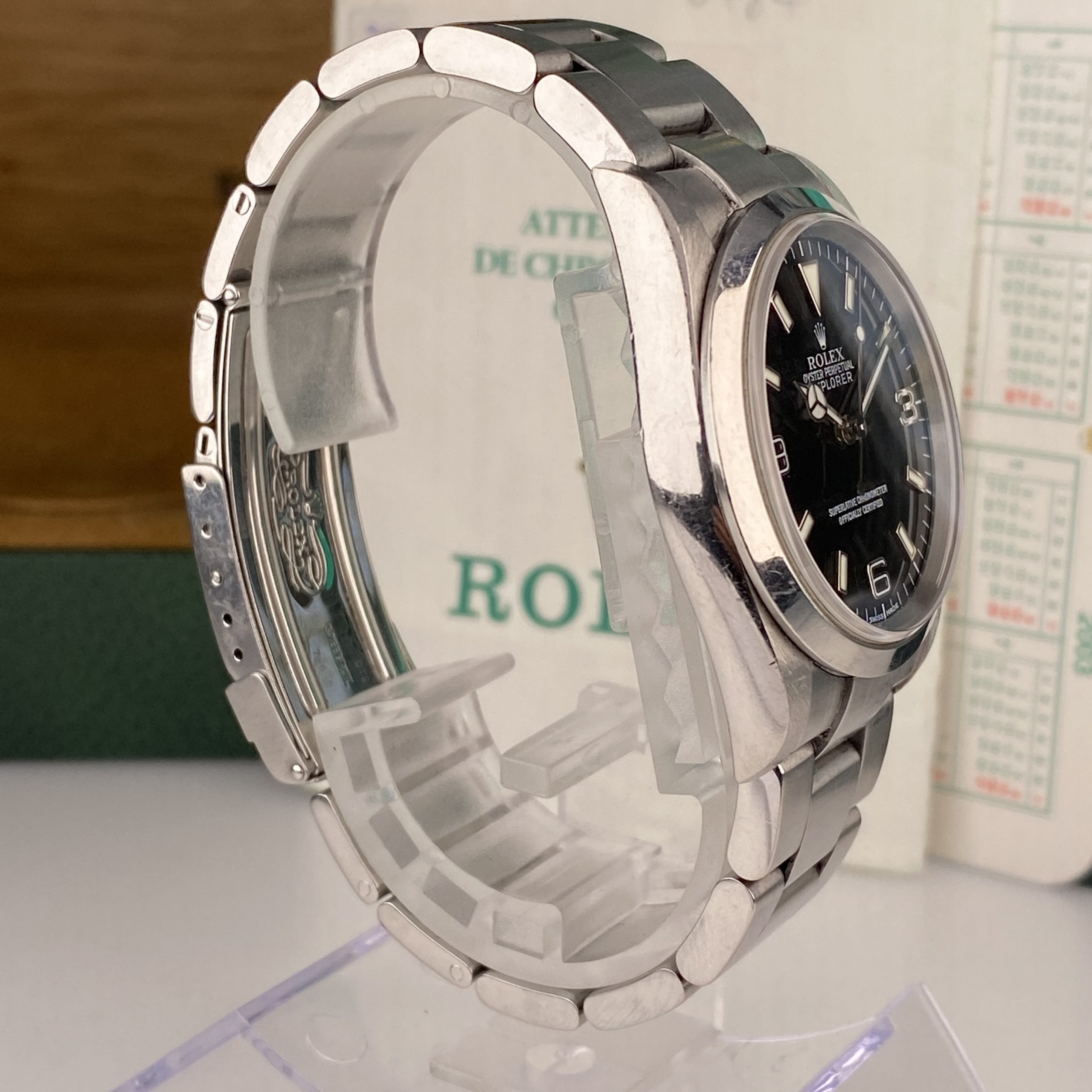 2002 Rolex Explorer 114270 Unpolished Complete Set Box & Papers
