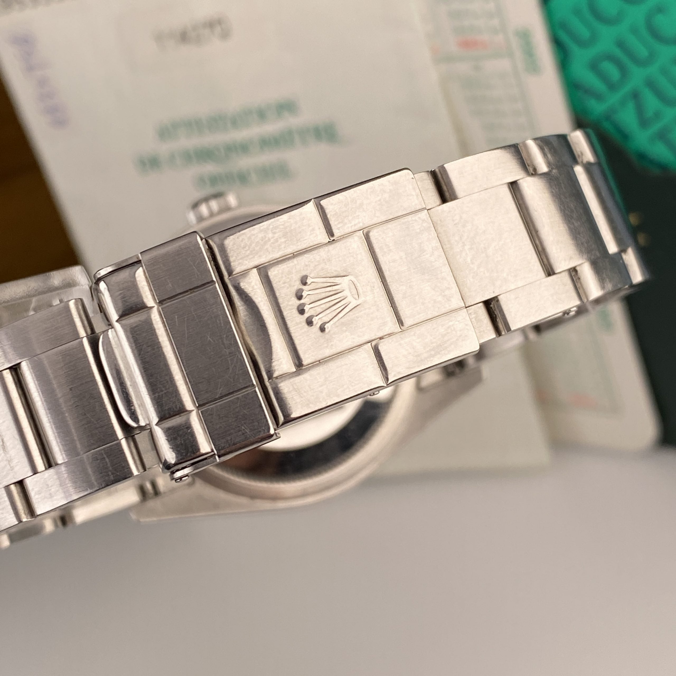 2002 Rolex Explorer 114270 Unpolished Complete Set Box & Papers