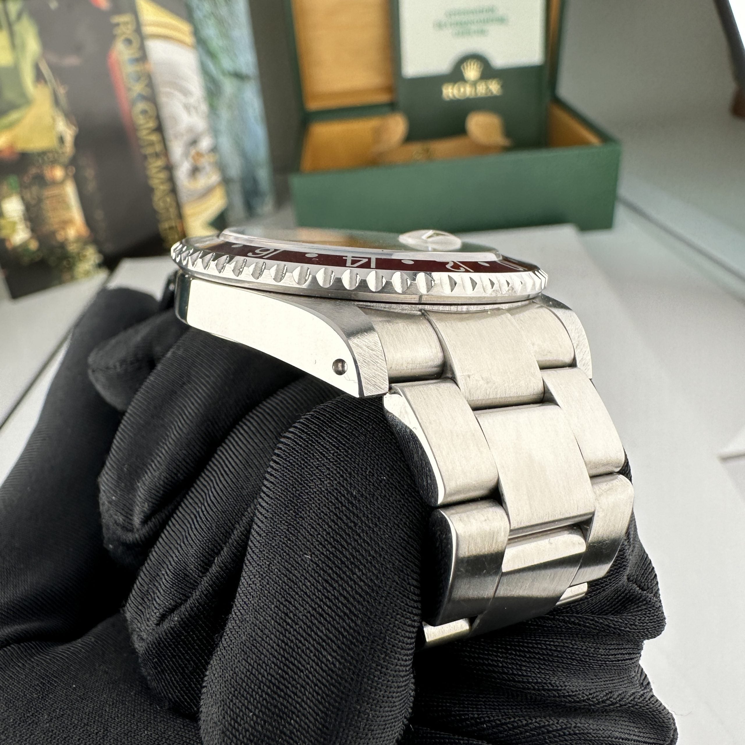 2002 Rolex GMT-Master II 16710 Unpolished Black & Red Coke with Box & Papers