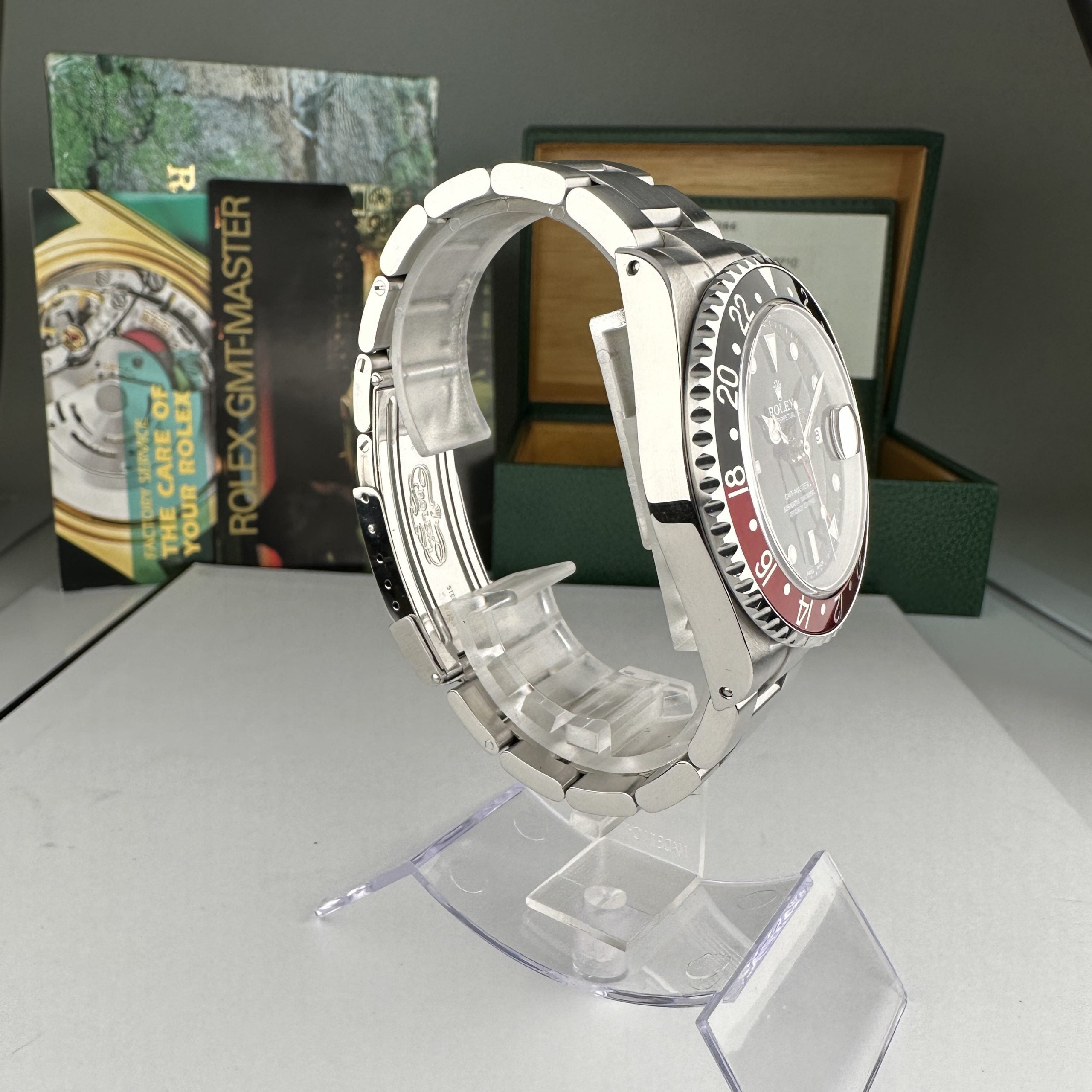 2002 Rolex GMT-Master II 16710 Unpolished Black & Red Coke with Box & Papers