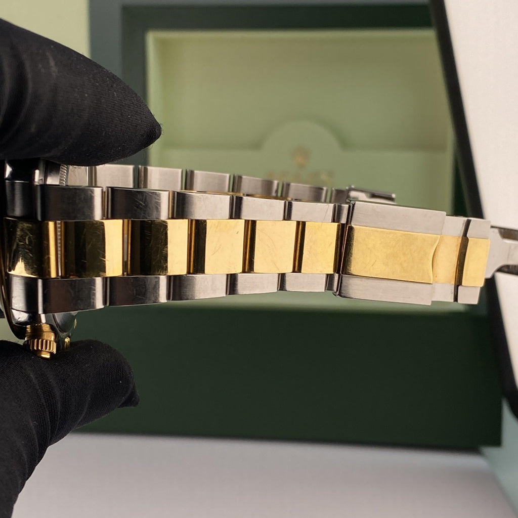 2003 Rolex Daytona 116523 Steel & Gold Unpolished Factory Black Diamond Dial