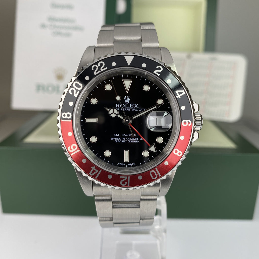2003 Rolex GMT-Master II 16710 Black & Red Coke with Box & Papers