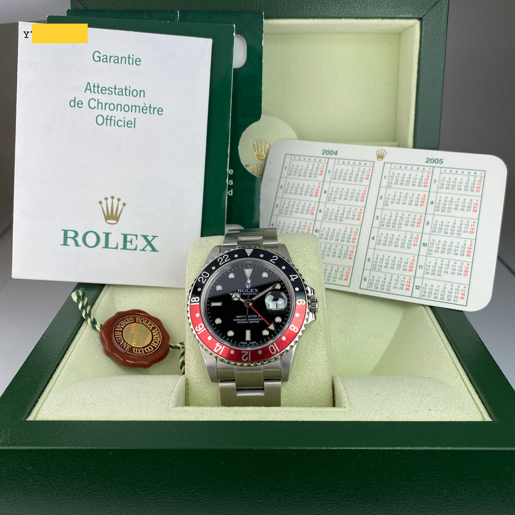2003 Rolex GMT-Master II 16710 Black & Red Coke with Box & Papers