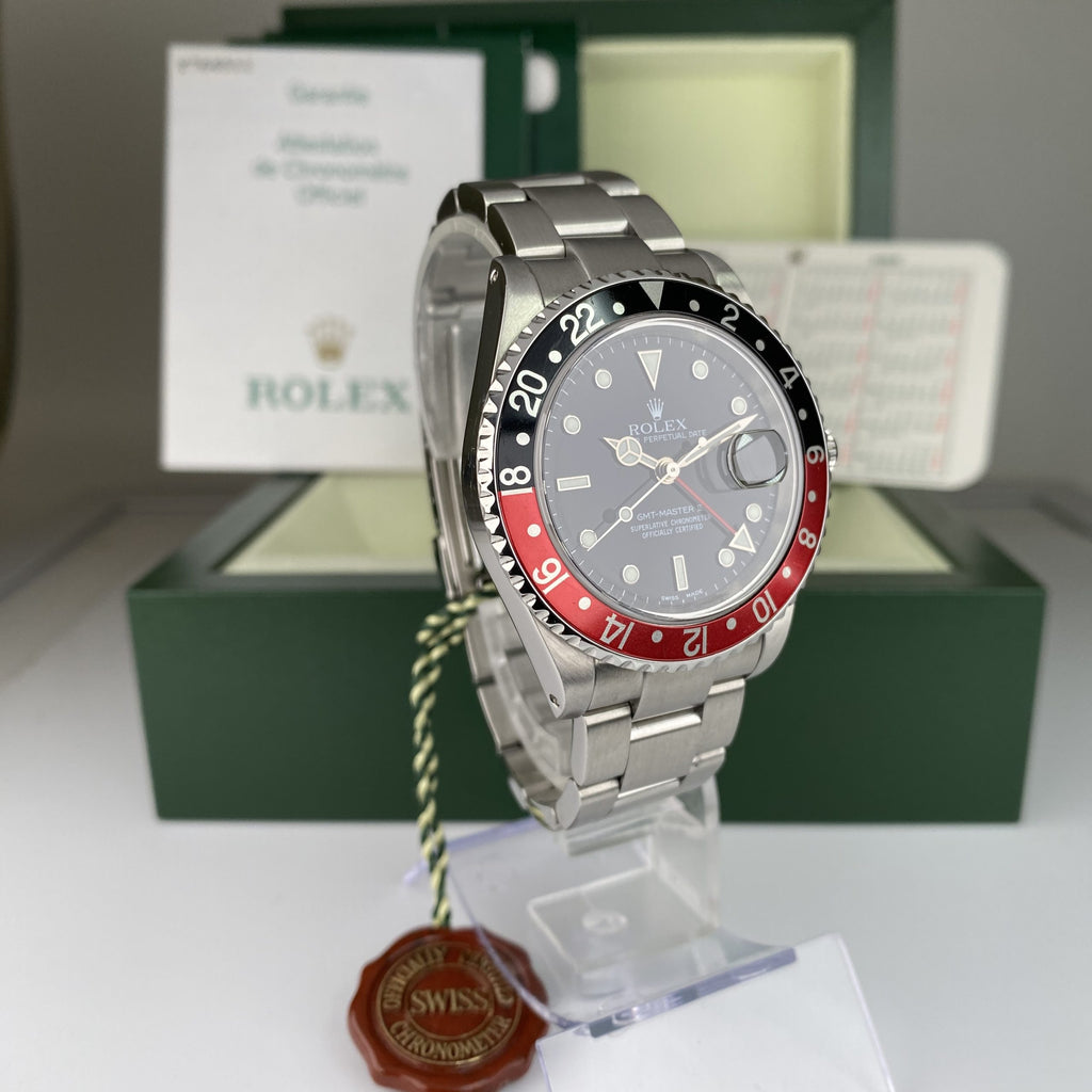 2003 Rolex GMT-Master II 16710 Black & Red Coke with Box & Papers