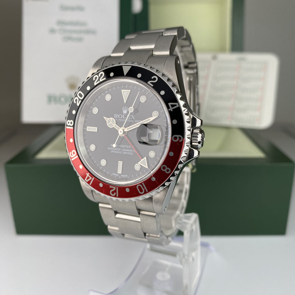 2003 Rolex GMT-Master II 16710 Black & Red Coke with Box & Papers