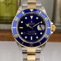 2003 Rolex Submariner 16613 Steel & 18k 2 tone Gold Factory Blue Dial