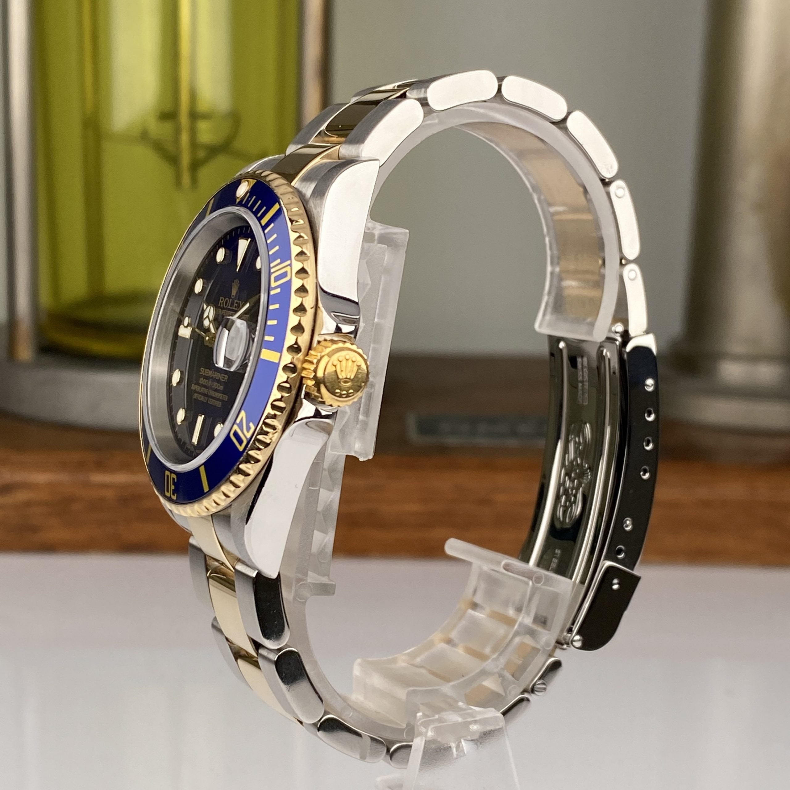 2003 Rolex Submariner 16613 Steel & 18k 2 tone Gold Factory Blue Dial