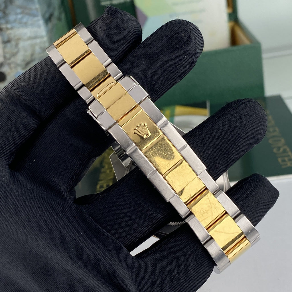 2003 Rolex Submariner 16613 Unpolished Steel & Gold Factory Black Dial Box & Papers complete set