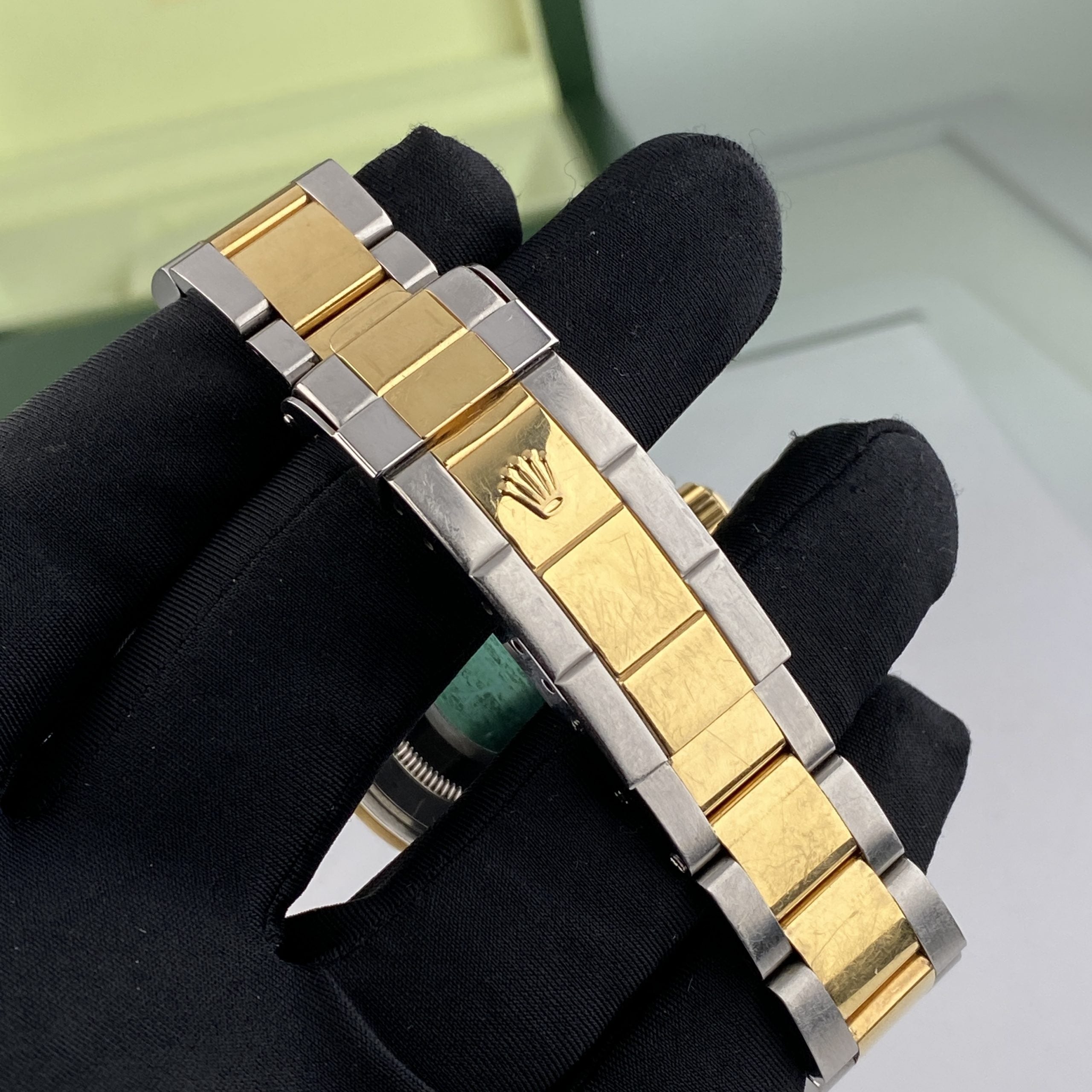 2003 Rolex Submariner 16613 Unpolished Steel & Gold Factory Serti Diamond Dial