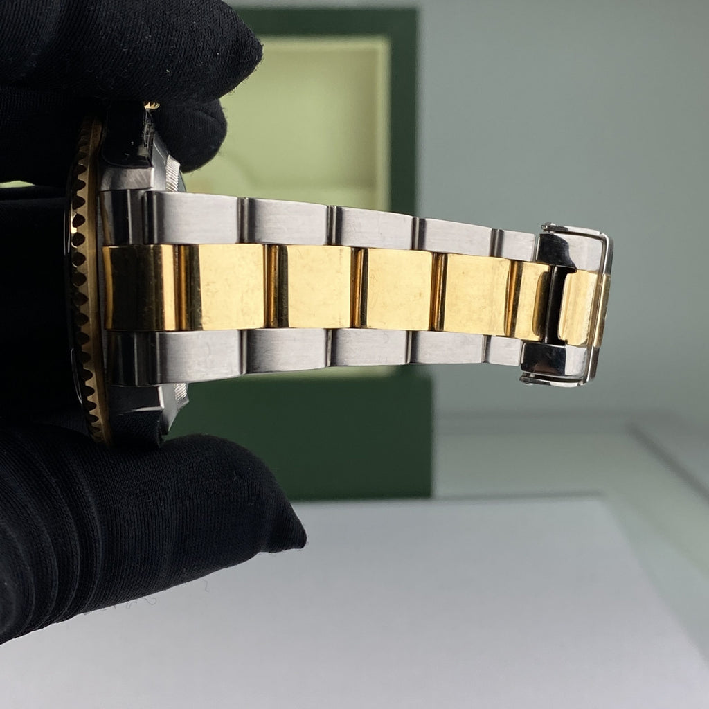 2003 Rolex Submariner 16613 Unpolished Steel & Gold Factory Serti Diamond Dial
