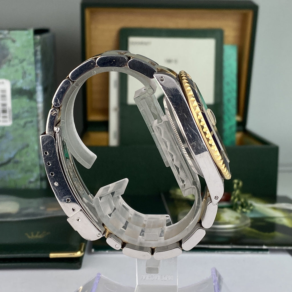 2003 Rolex Submariner 16613 Unpolished Steel & Gold Factory Serti Diamond Dial Box & Papers complete set