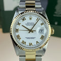 2003 Rolex Datejust 16233 Steel & Gold Roman Dial with Box & Papers