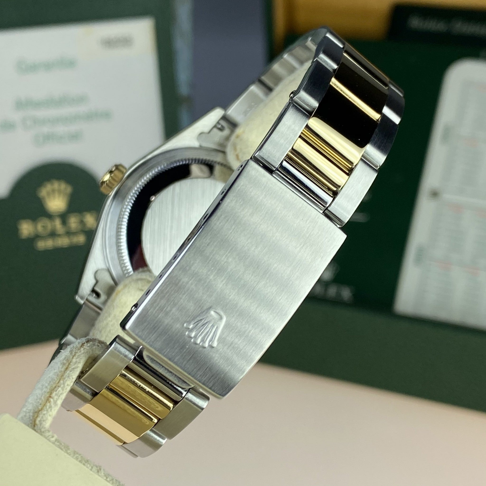 2003 Rolex Datejust 16233 Steel & Gold Roman Dial with Box & Papers