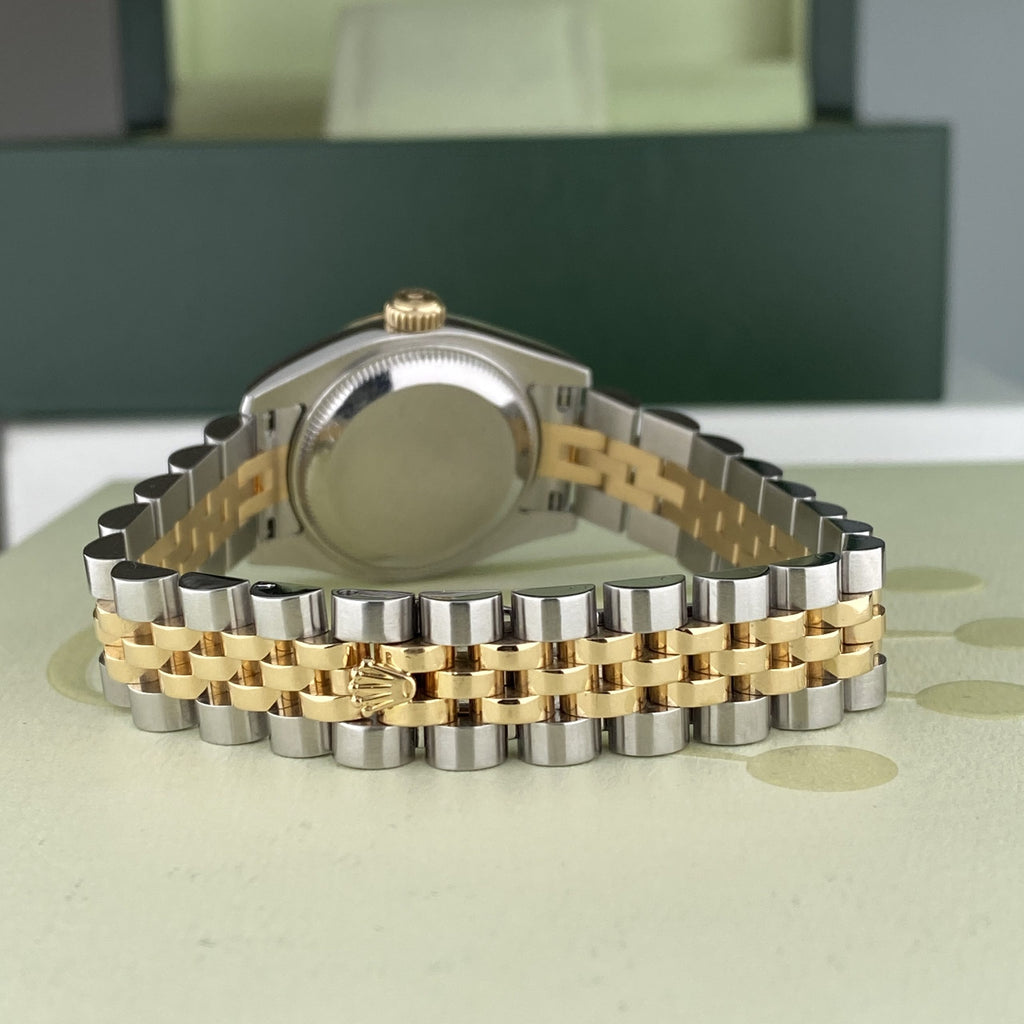 2004 Rolex Datejust 179173 Ladies 26mm Rare Original Diamond Green Jadeite Dial